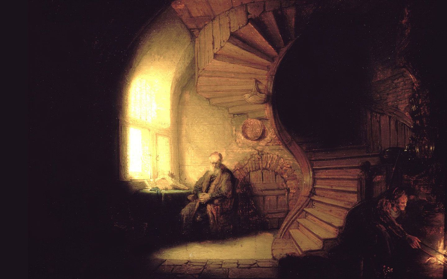 1440x900 Rembrandt Philosopher In Meditation Wallpaper Download Meditation