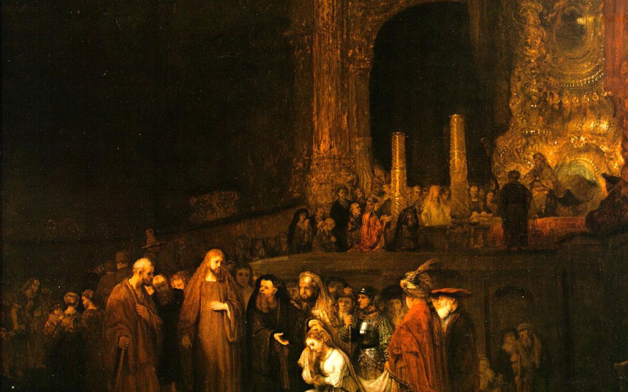 1280x800 Best Artist Rembrandt The Woman Taken In Adultery Detail