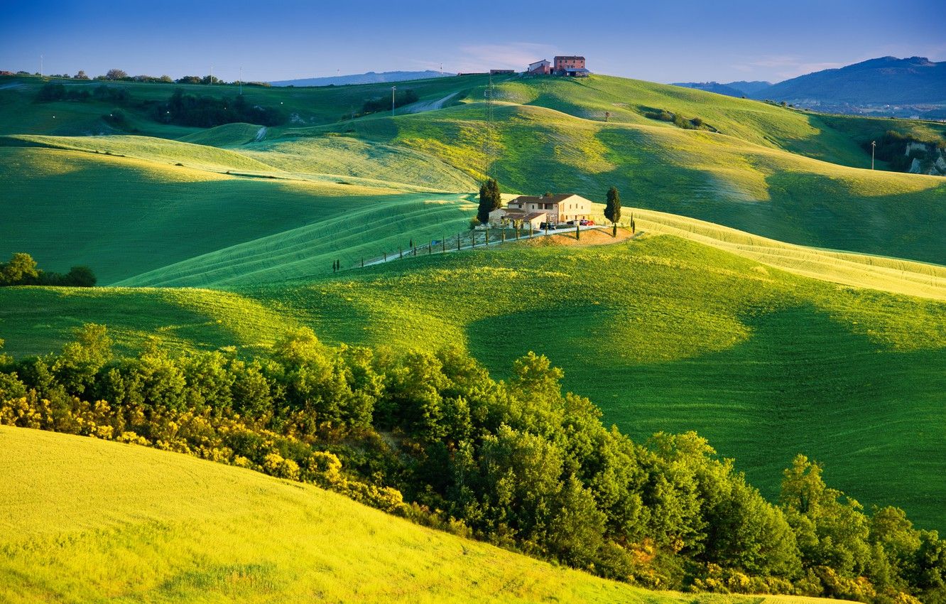 1332x850 Wallpaper Summer The Sky Trees Landscape Nature House Italy Summer House Landscape Sky Trees Italy Nature The Countryside Green Field Image For Desktop Section 1087 1077 1081 1079 1072 1078 1080