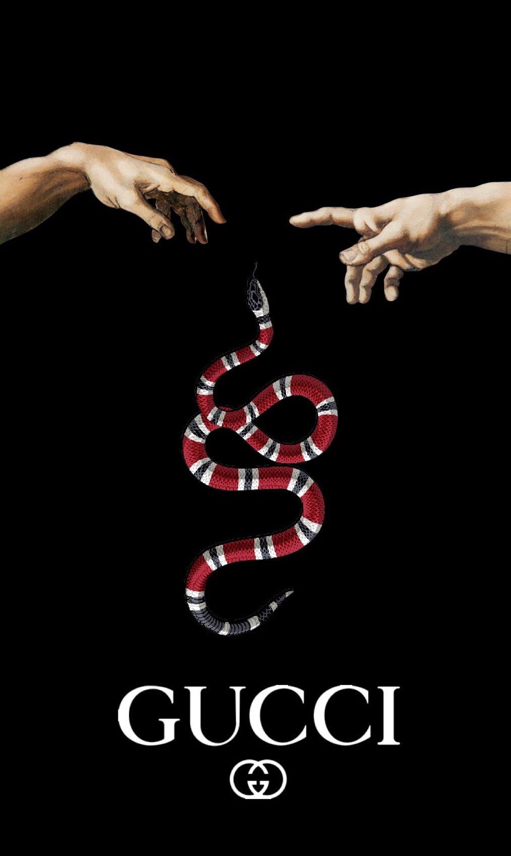 1013x1697 Gucci Snake With The Creation Of Adam Wallpaper Gucci