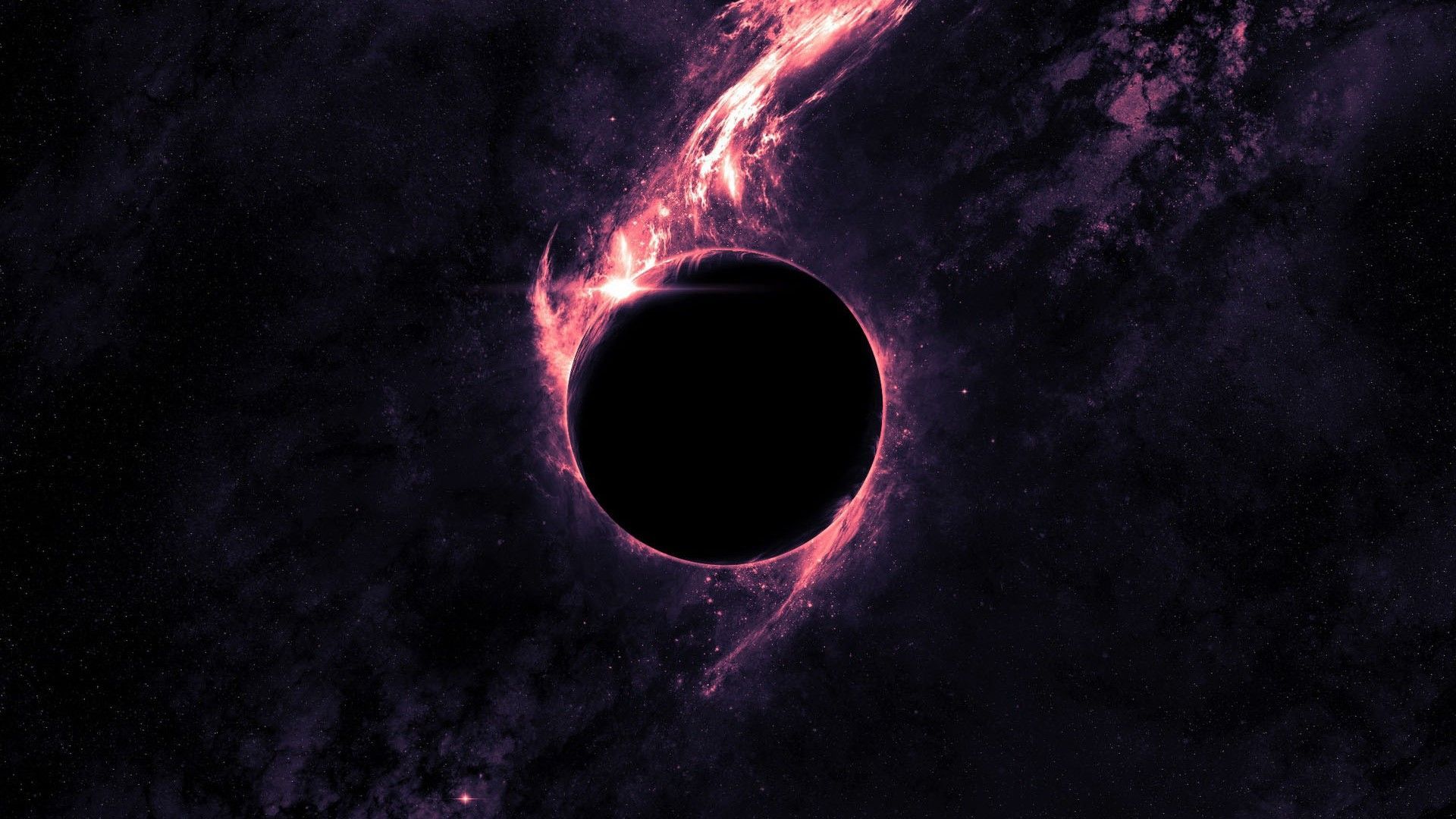 1920x1080 4k Computer Black Hole Wallpaper
