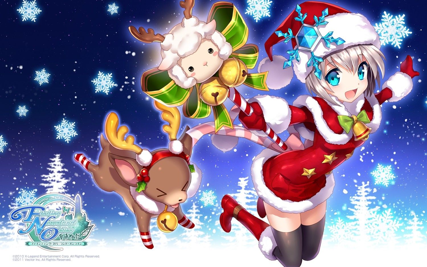 1500x938 Anime Santa Costume Christmas Wallpaper Resolution 1500x938