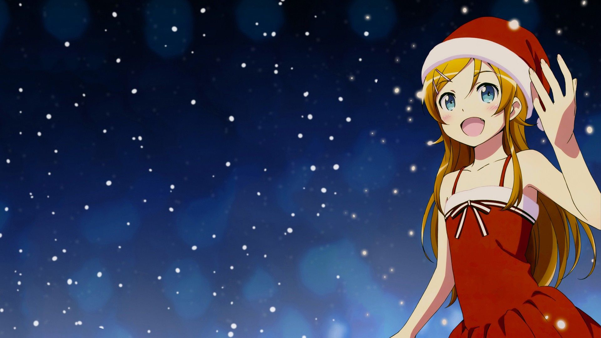 1920x1080 Anime Anime Girls Santa Costume Ore No Imouto Ga Konnani Kawaii Wake Ga Nai Kousaka Kirino Blonde Blue Eyes Christmas Wallpaper Hd Desktop And Mobile Background