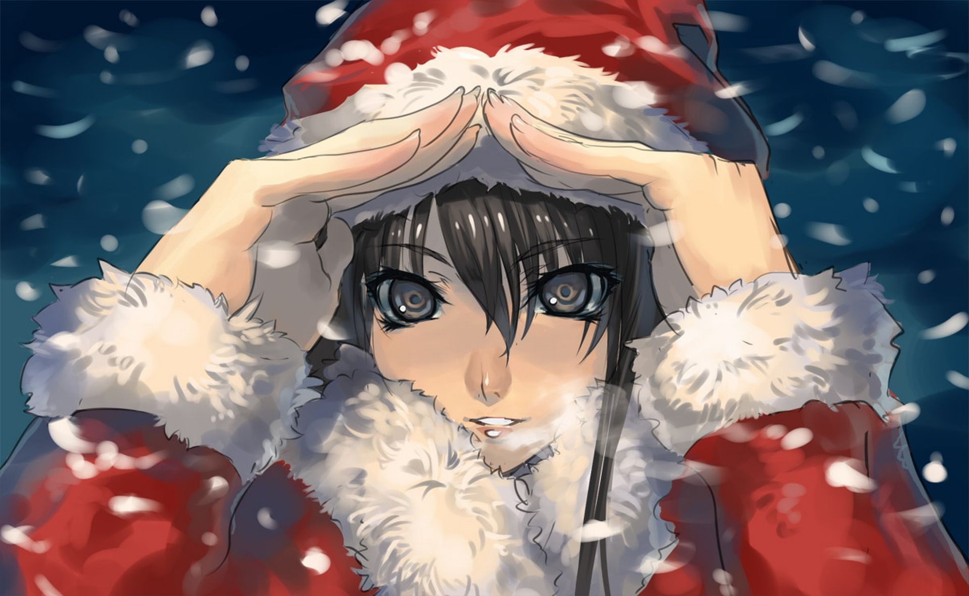 1920x1182 Snow Brown Eyes Anime Christmas Outfits Anime Girls Wallpaper 1920x1182 219850