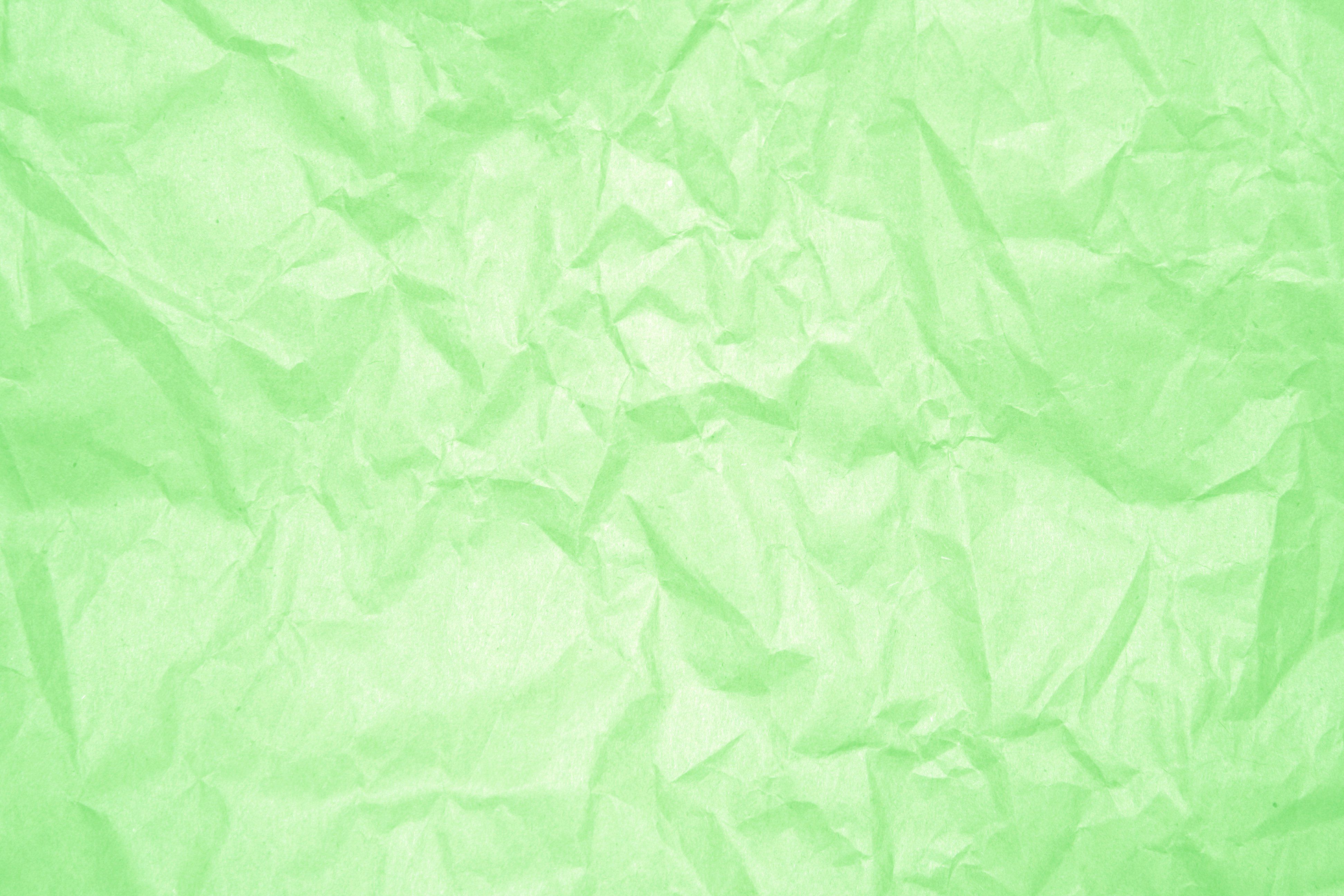 3888x2592 Crumpled Light Green Paper Texture Picture Free Photograph Photo Public Domain