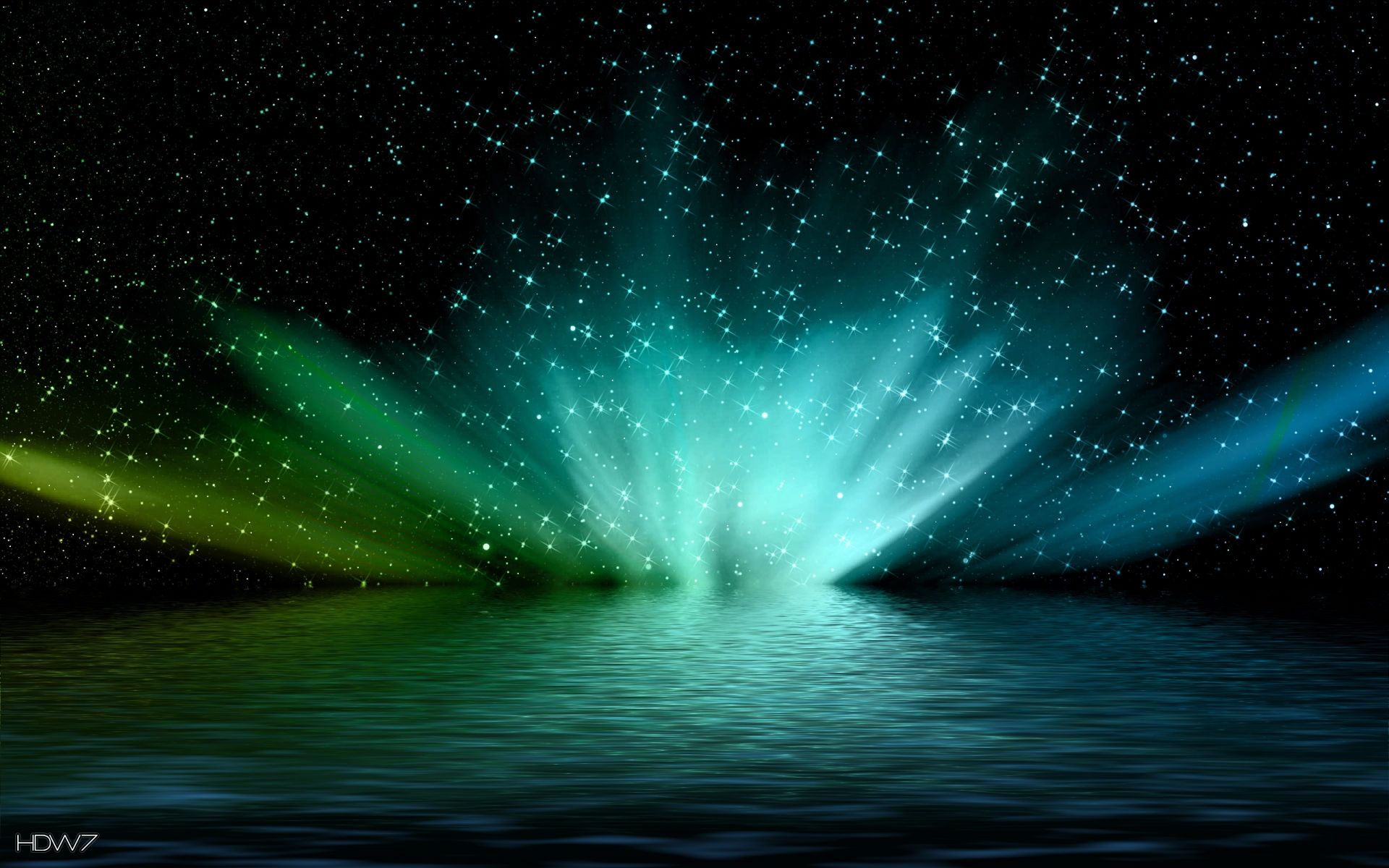 1920x1200 Green Lights In Space Wallpaper Abstract Hd Wallpaper Gallery