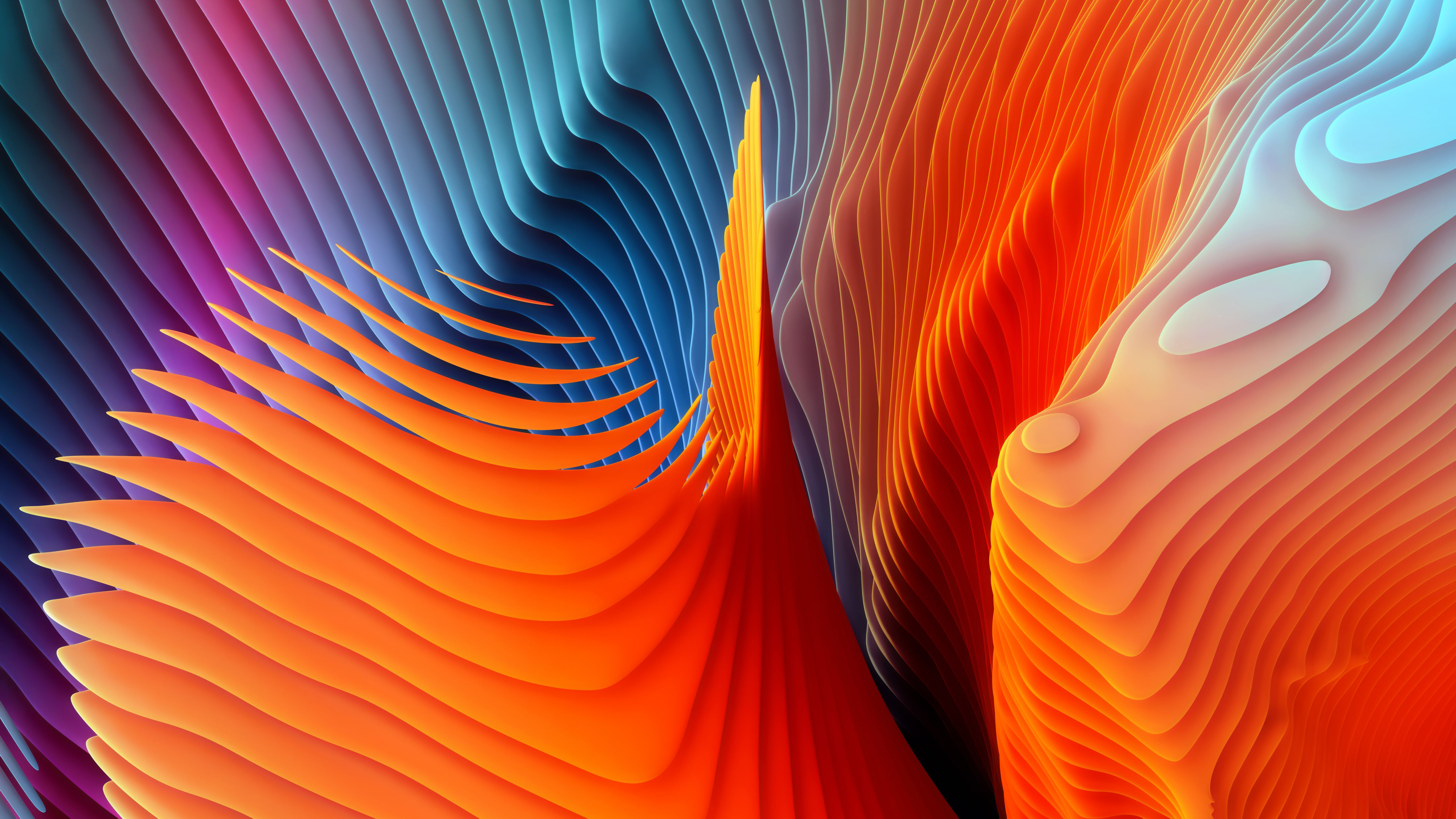 5120x2880 Download New Color Splash Abstract Shapes Wallpaper