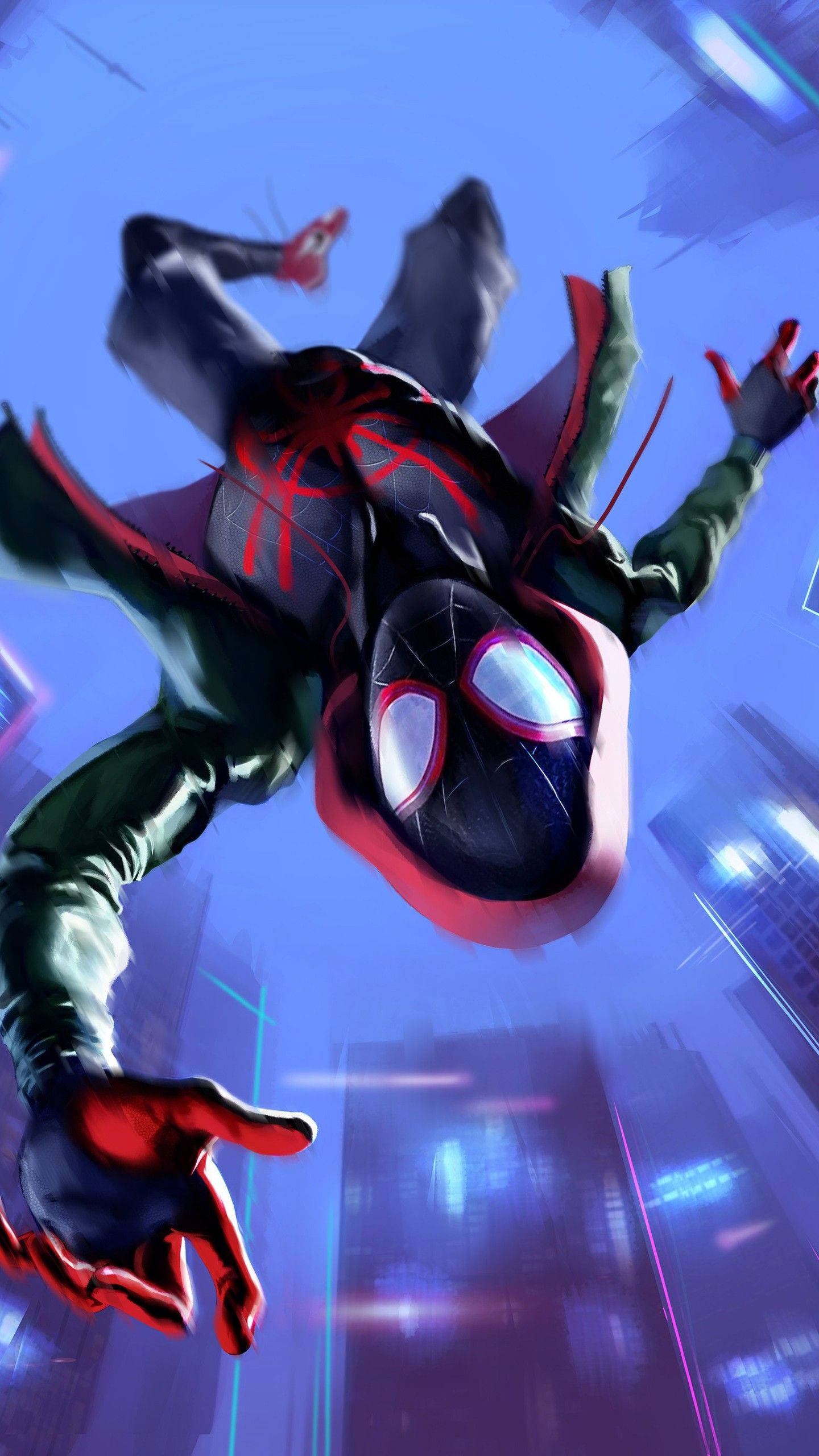 1440x2560 Miles Morales In Spider Man Into The Spider Verse Wallpaper Spider Man Into The Spider Verse 1080x1920 Download Hd Wallpaper