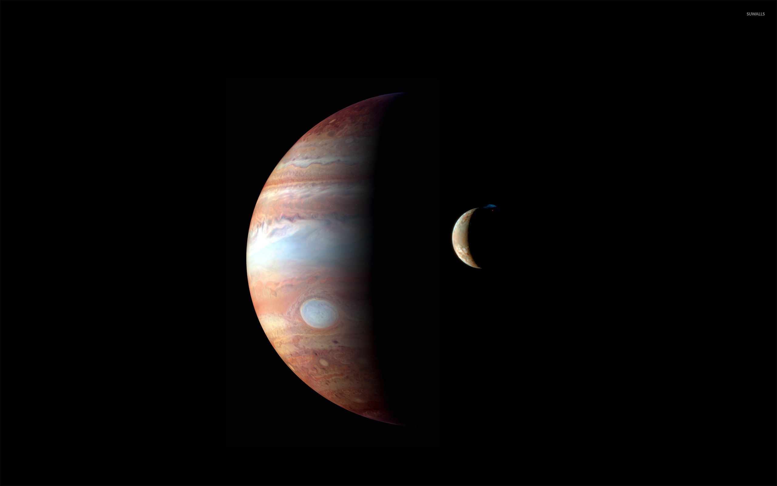 2560x1600 Jupiter And Io Wallpaper Space Wallpaper