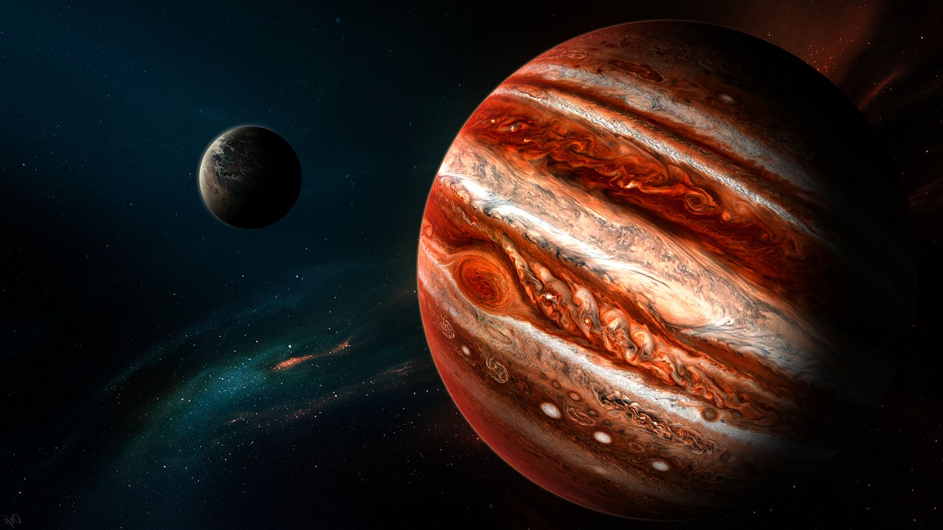 1920x1080 Fantasy Art Space Planet Jupiter Space Art Wallpaper And Background