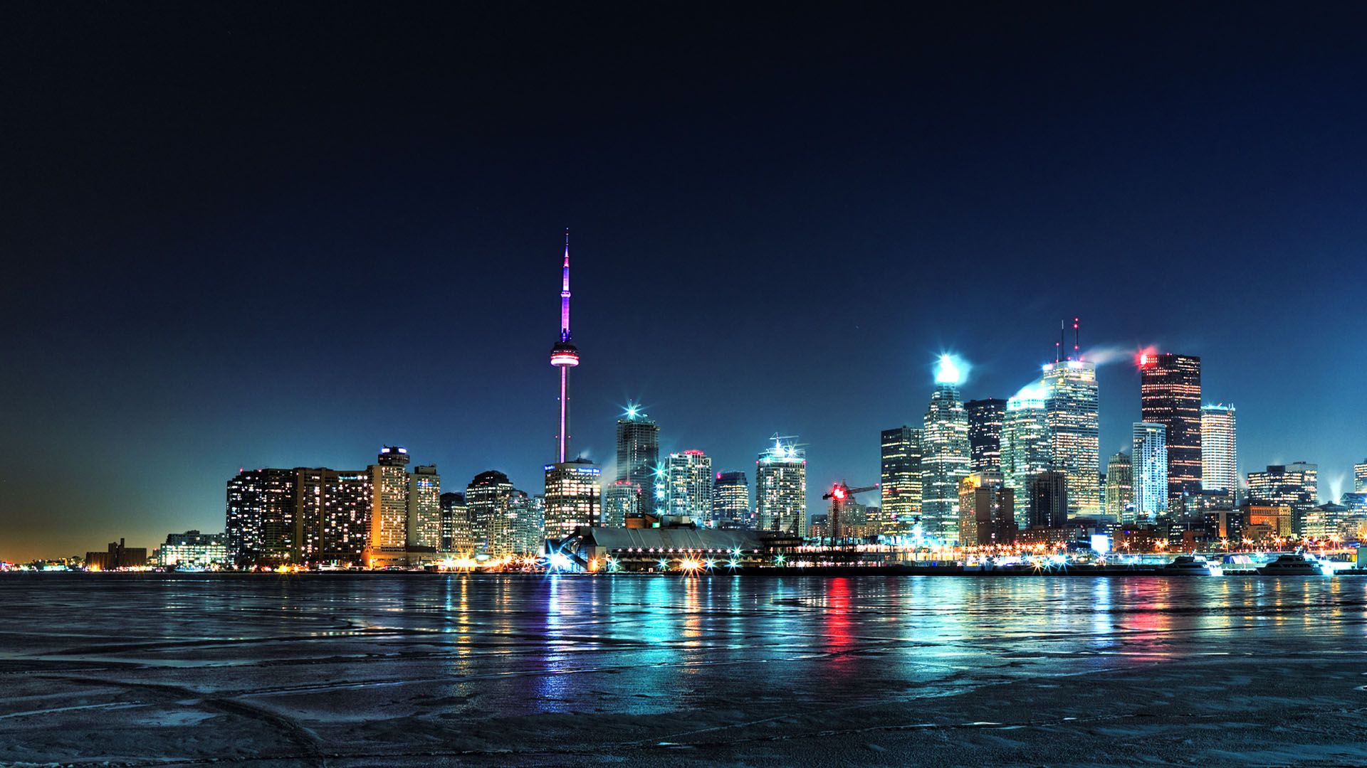 1920x1080 Wallpaper Tags Toronto Night City City Lights Share This Wallpaper In 2022 Canada City Toronto Picture City Lights At Night