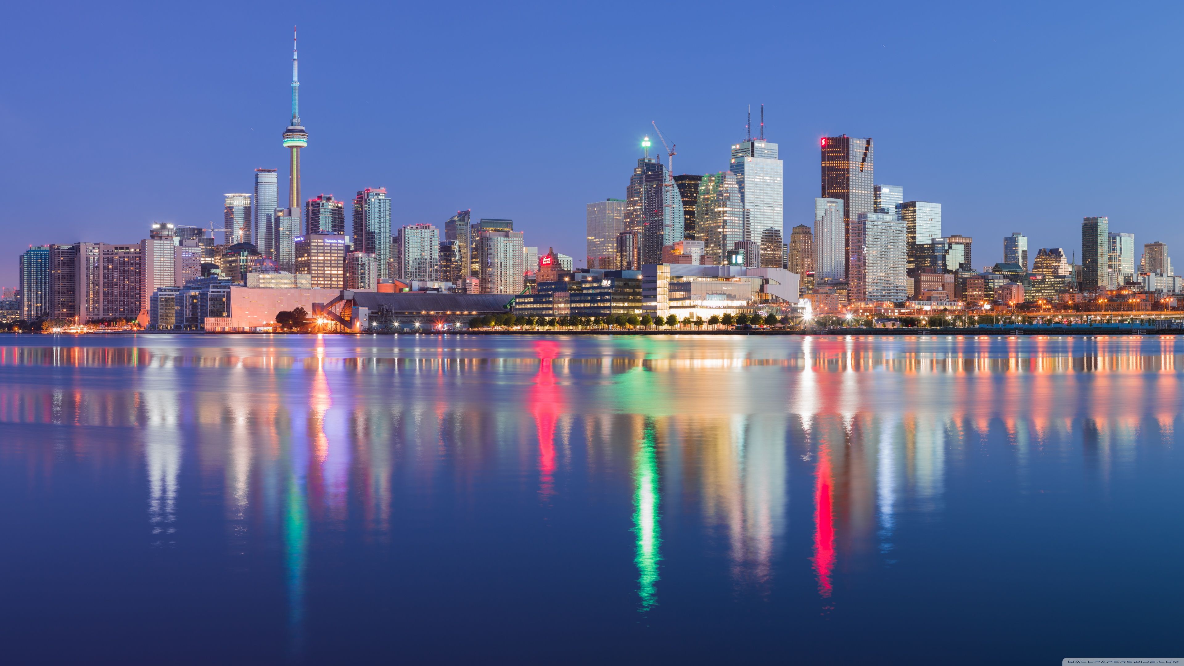 3840x2160 Downtown Toronto Skyline Evening Canada Ultra Hd Desktop Background Wallpaper For Tablet Smartphone