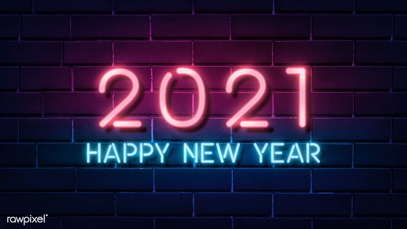 1400x788 Download Premium Illustration Of Neon Bright Happy New Year 2022 Wallpaper Happy New Year Wallpaper Happy New Year Signs Happy New Year