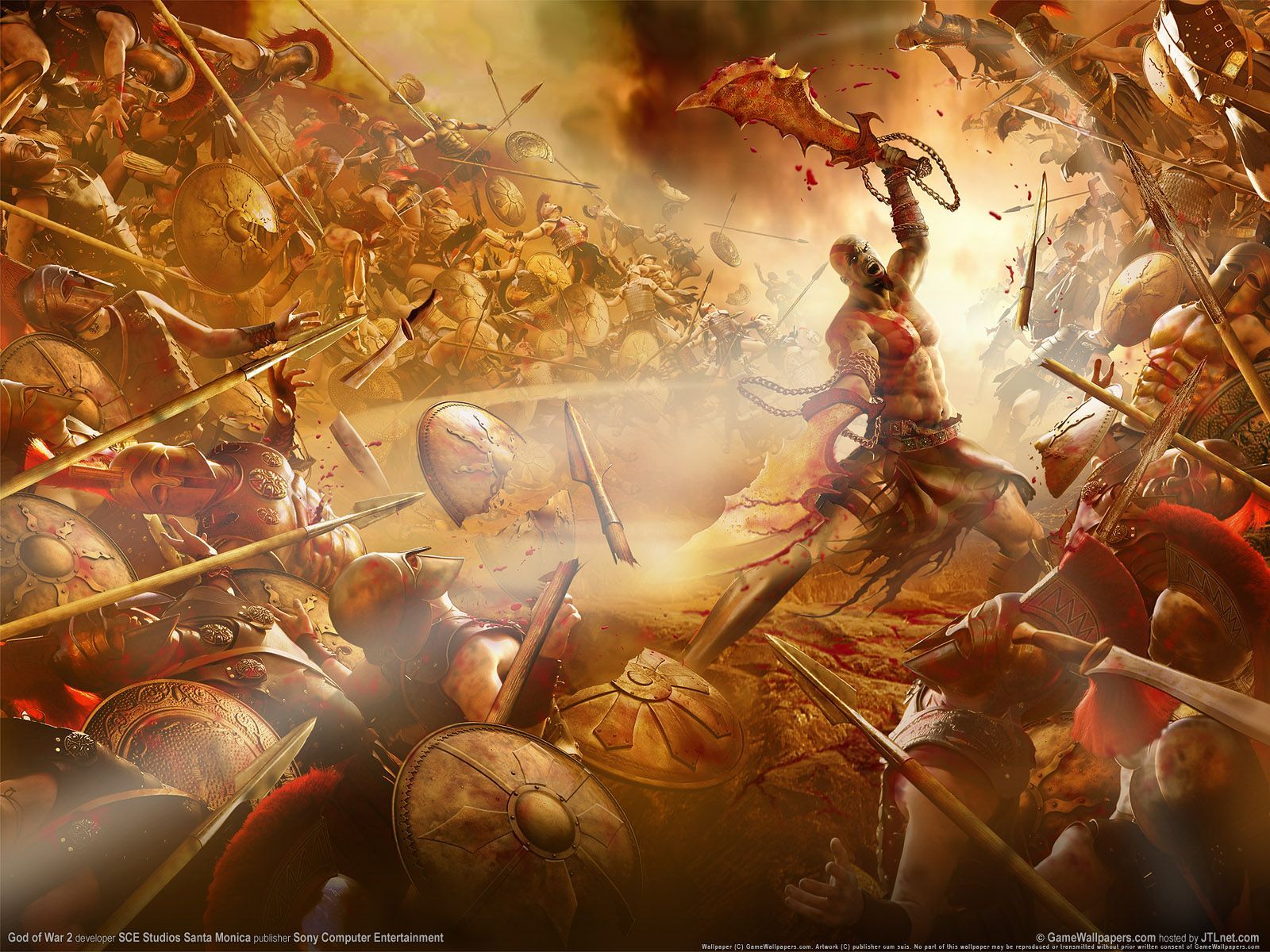 1600x1200 God Picture God War 2 Wallpaper Kratos Wallpaper Games 02