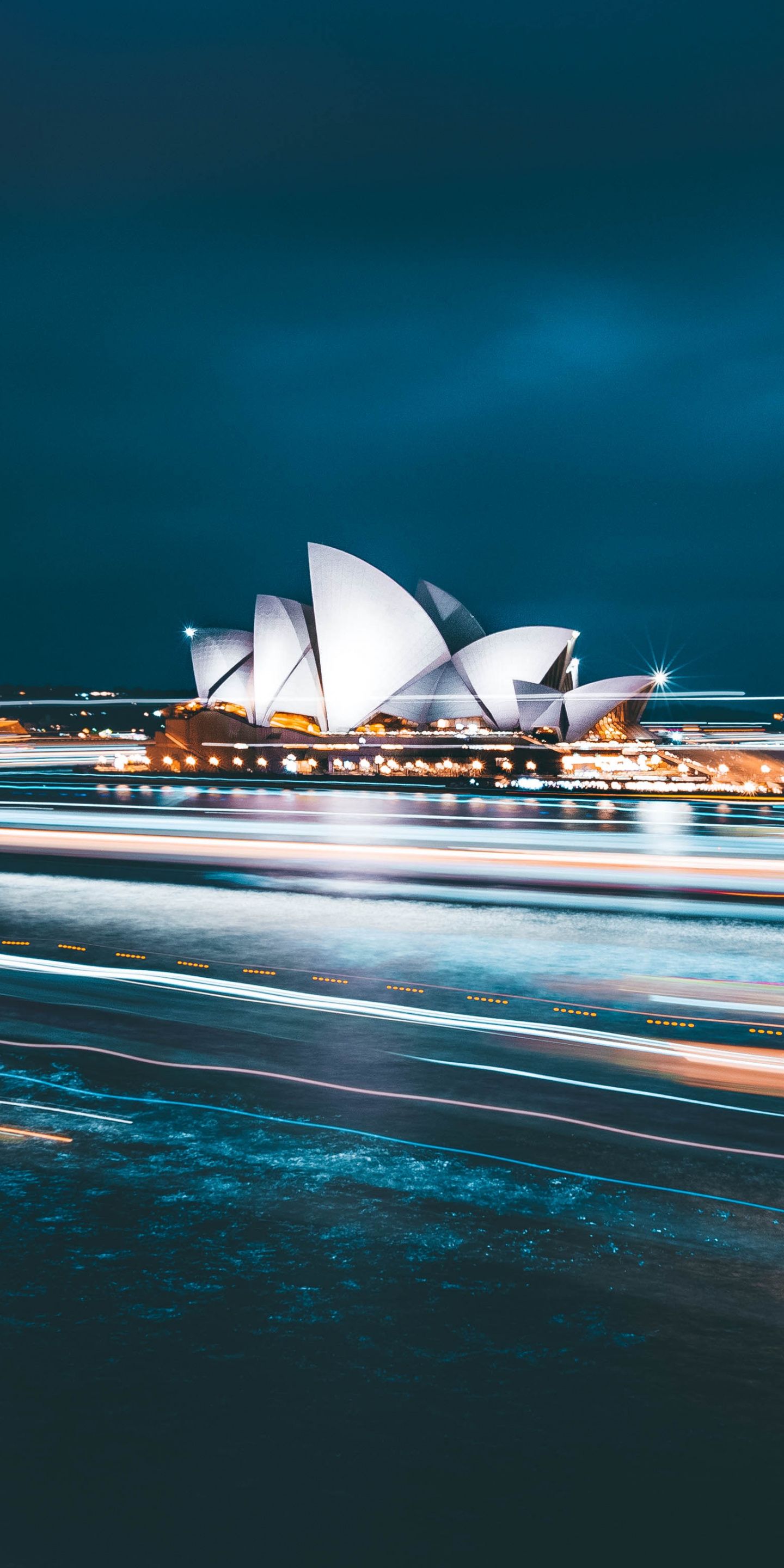 1440x2880 Download Traffic Sydney City Night Sydney Opera House Wallpaper 1440x2880 Lg V30 Lg G6