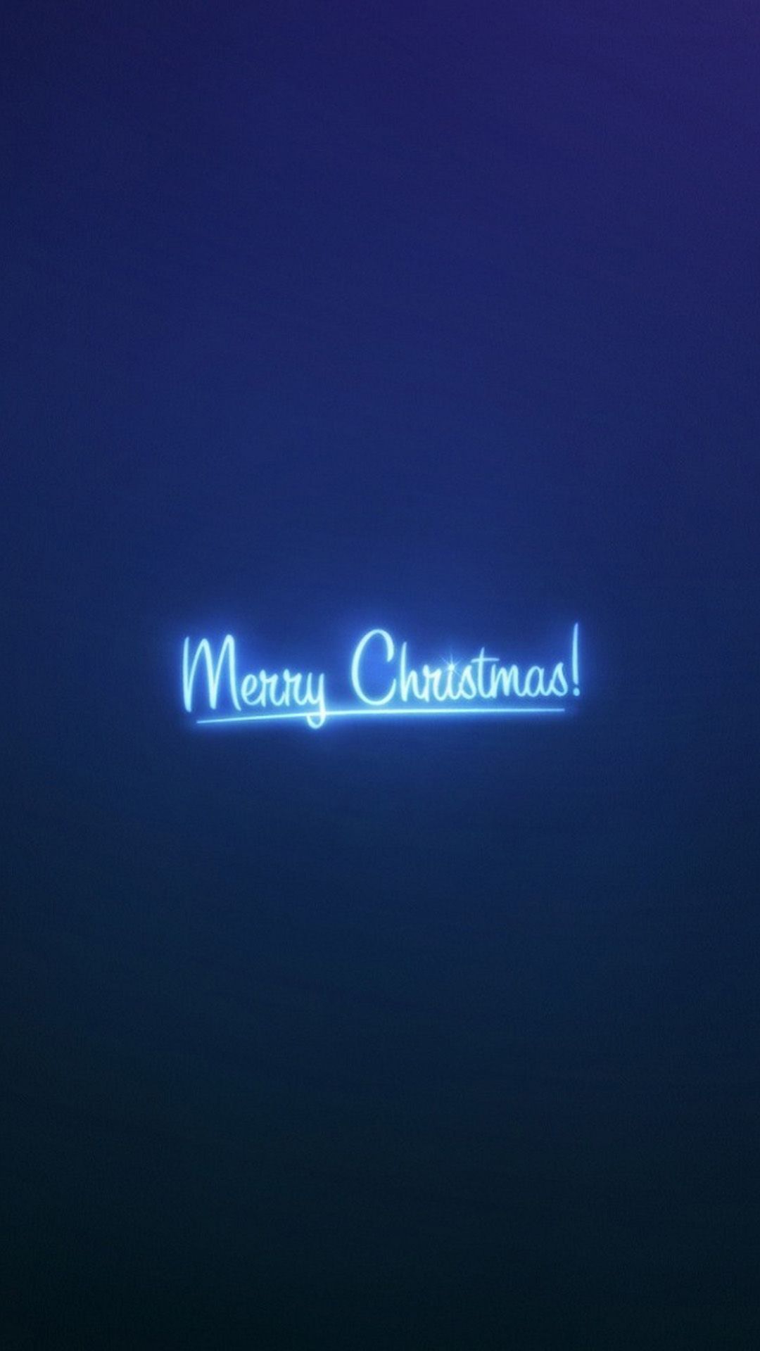1080x1920 Merry Christmas Neon Blue Light Android Wallpaper Free Download
