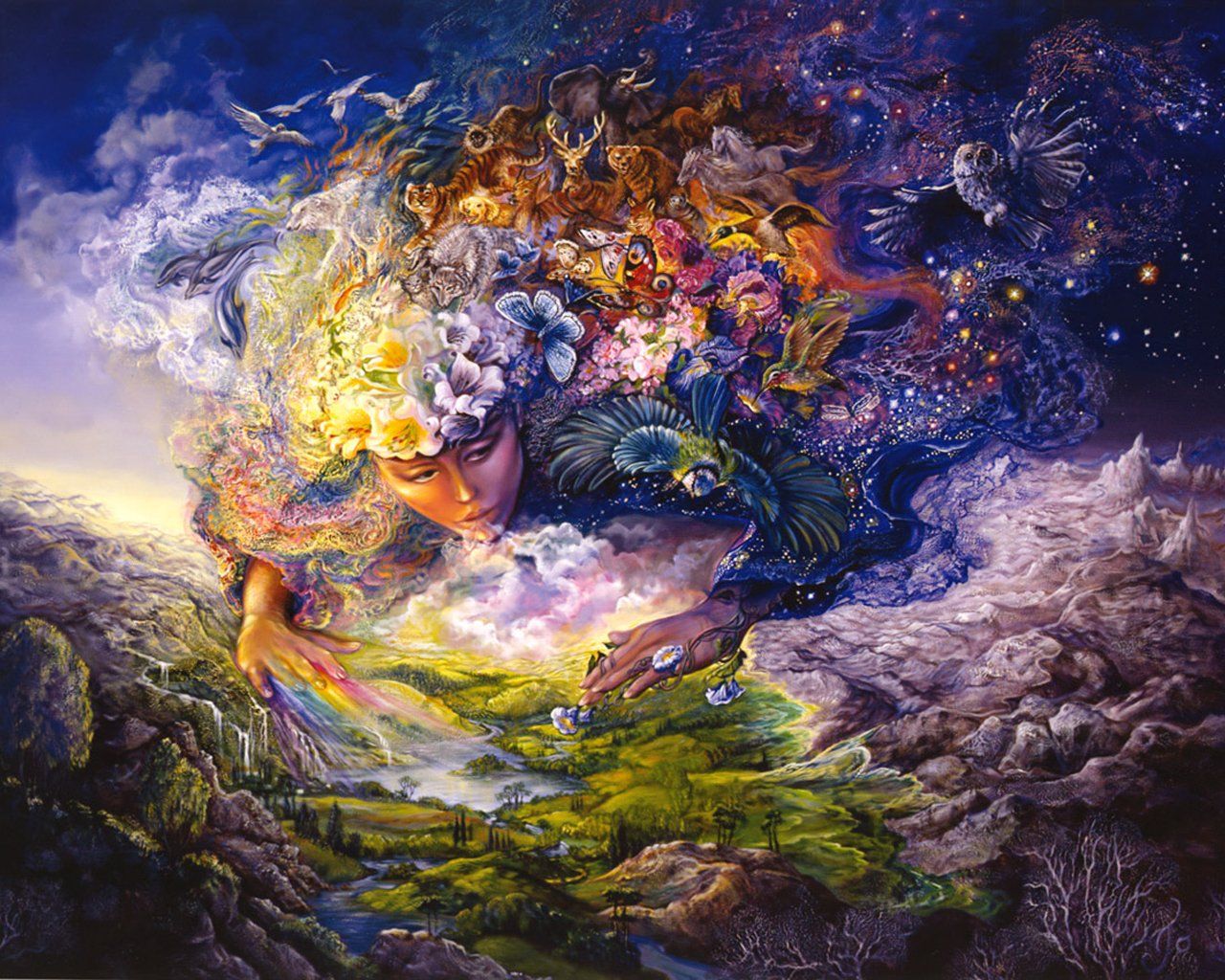 1280x1024 Art Of Imagination Mystical Fantasy Paintings Of Josephine Wall 1280x1024 No 2 Desktop Wallpaper