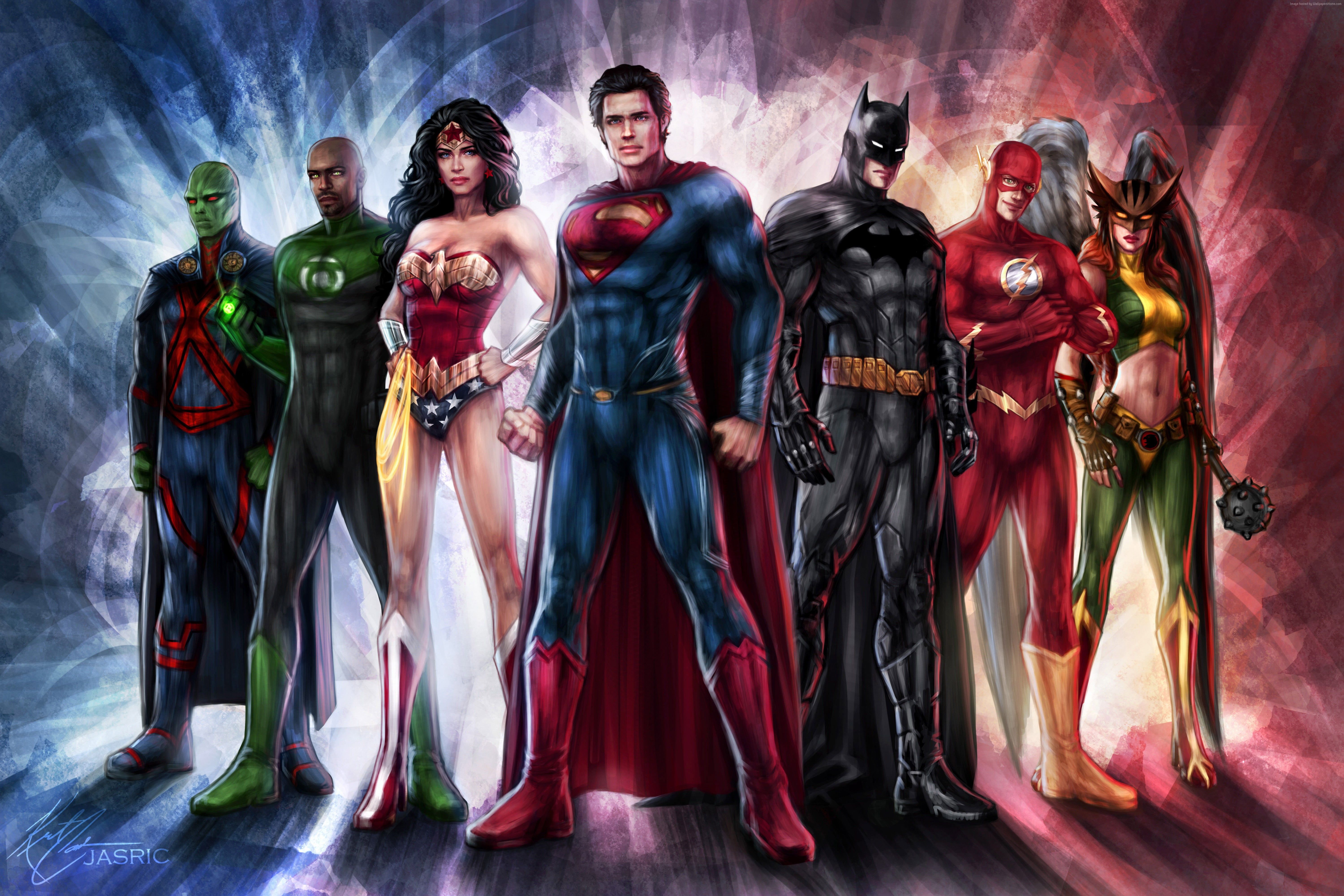 6000x4000 Dc Justice League Illustration Hd Wallpaper
