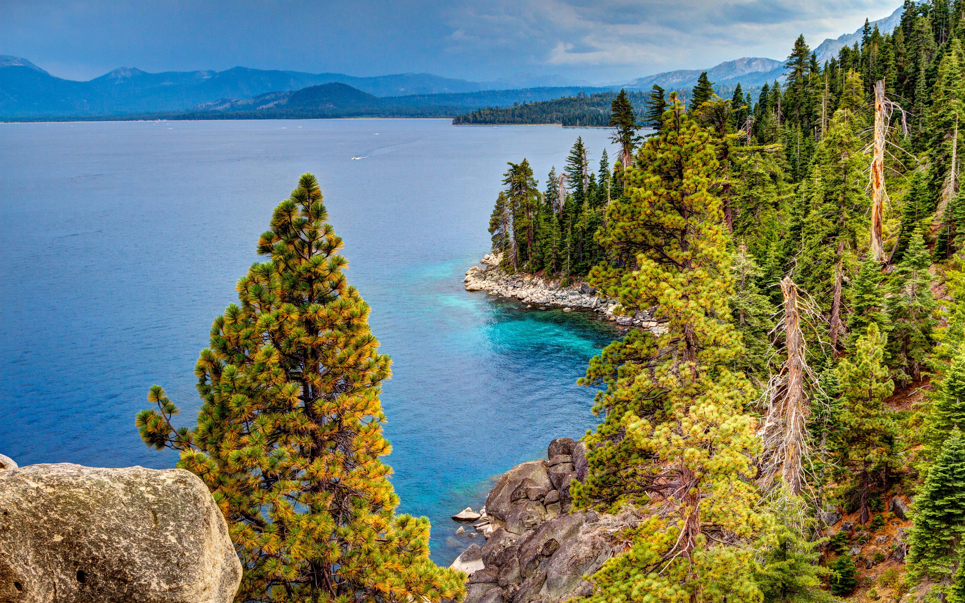 3840x2400 Download Wallpaper Lake Tahoe 4k Summer Beautiful Nature California Forest Usa America For Desktop With Resolution 3840x2400 High Quality Hd Picture Wallpaper