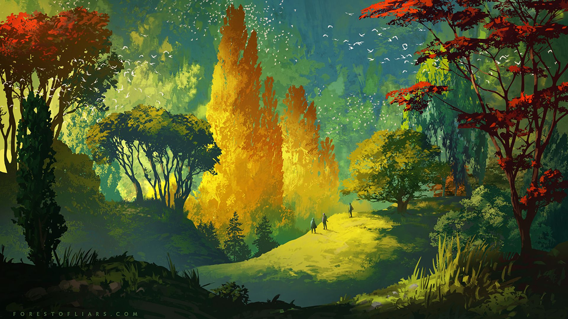 1920x1080 Colorful Forest 2458x1383 Wallpaper