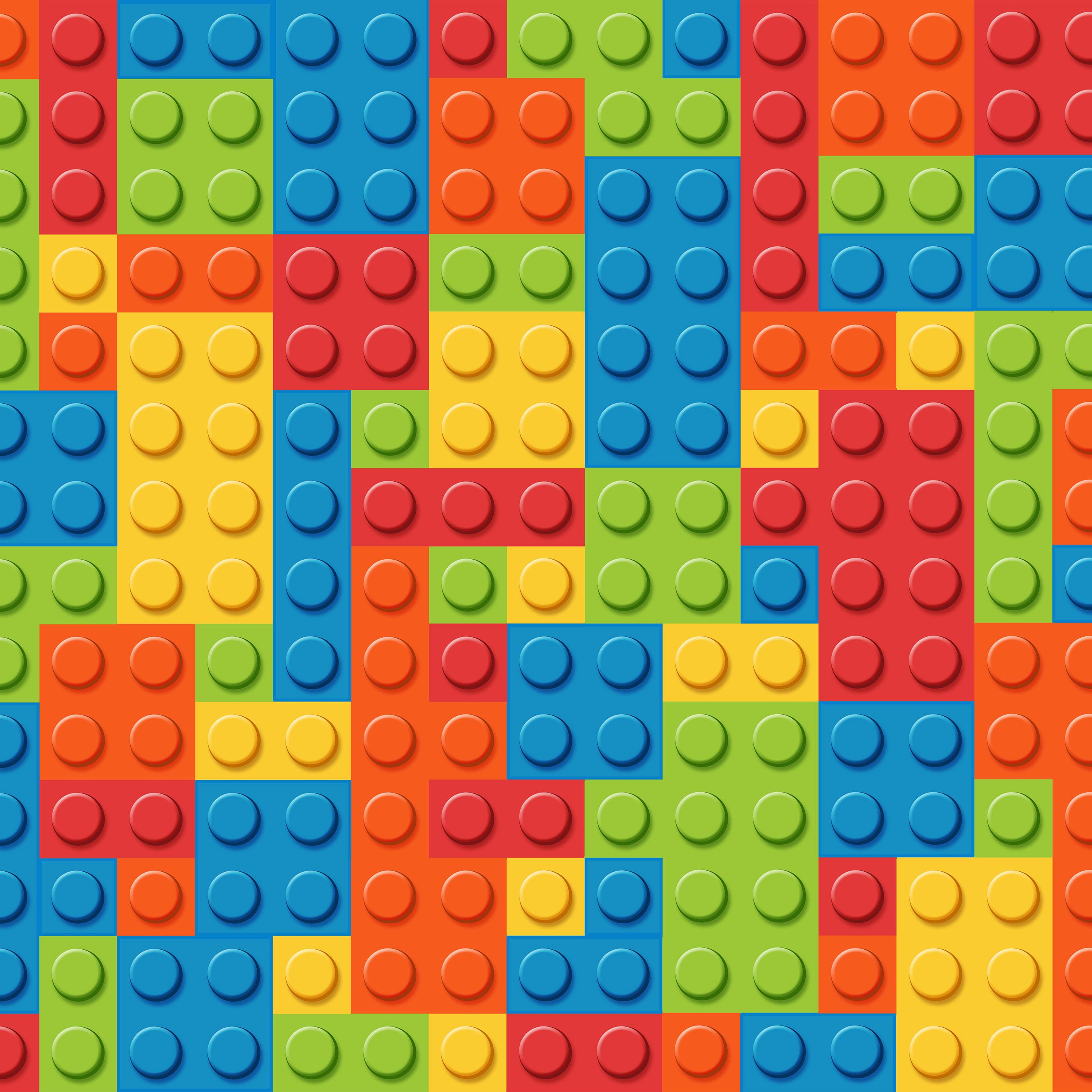 2732x2732 Blocks Rainbow Lego Art Pattern Wallpaper