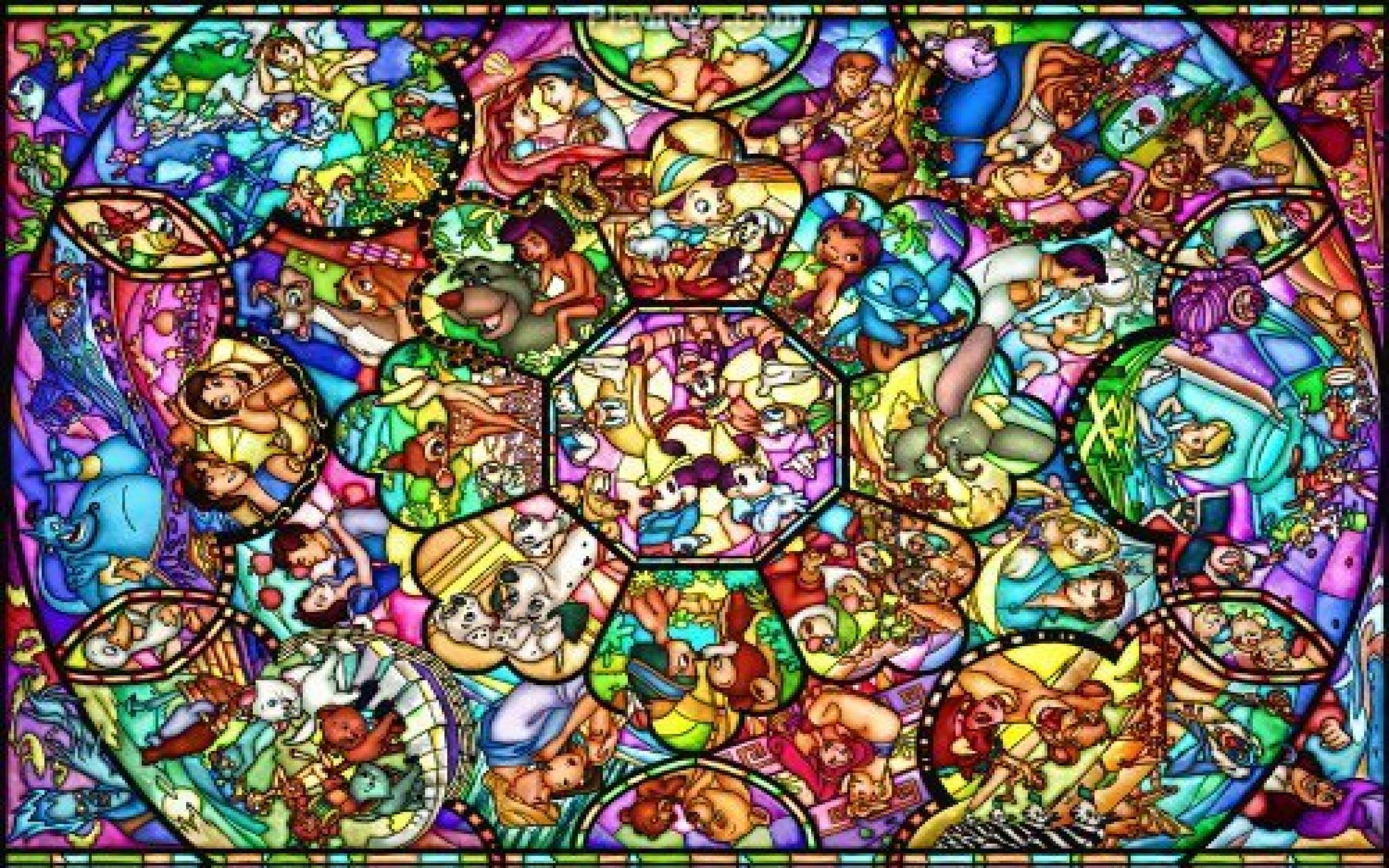 2560x1600 Disney Desktop Background Disney Stained Glass Diamond Painting