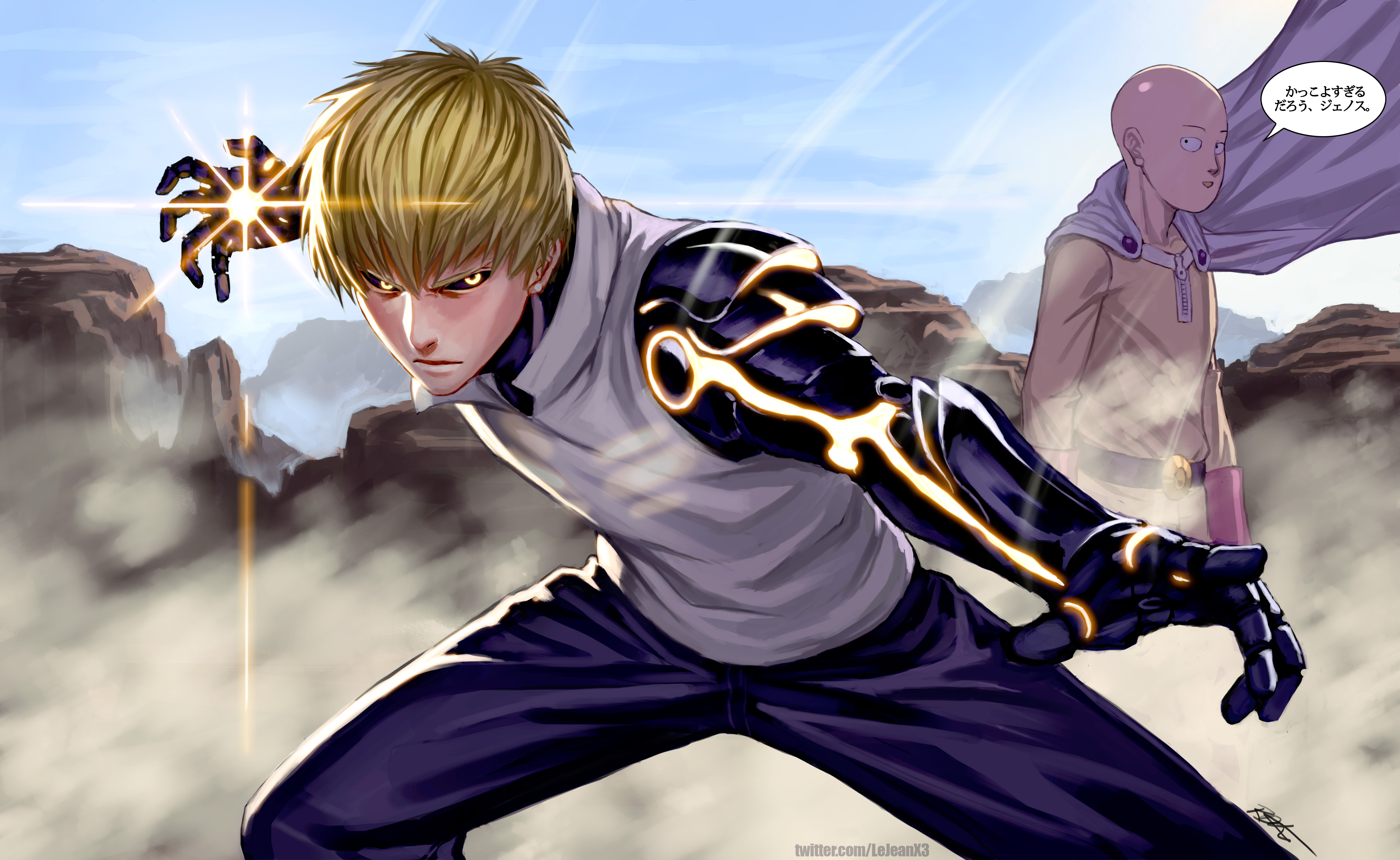 5037x3095 4k Ultra Hd Genos One Punch Man Wallpaper And Background Image