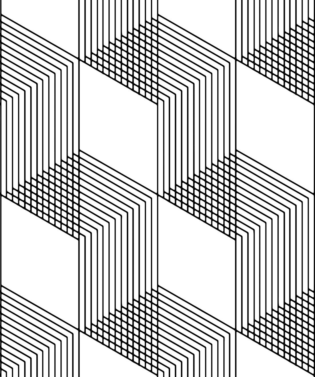1100x1318 Origami Wallpaper 8226 Geometric Black White 8226 Milton King