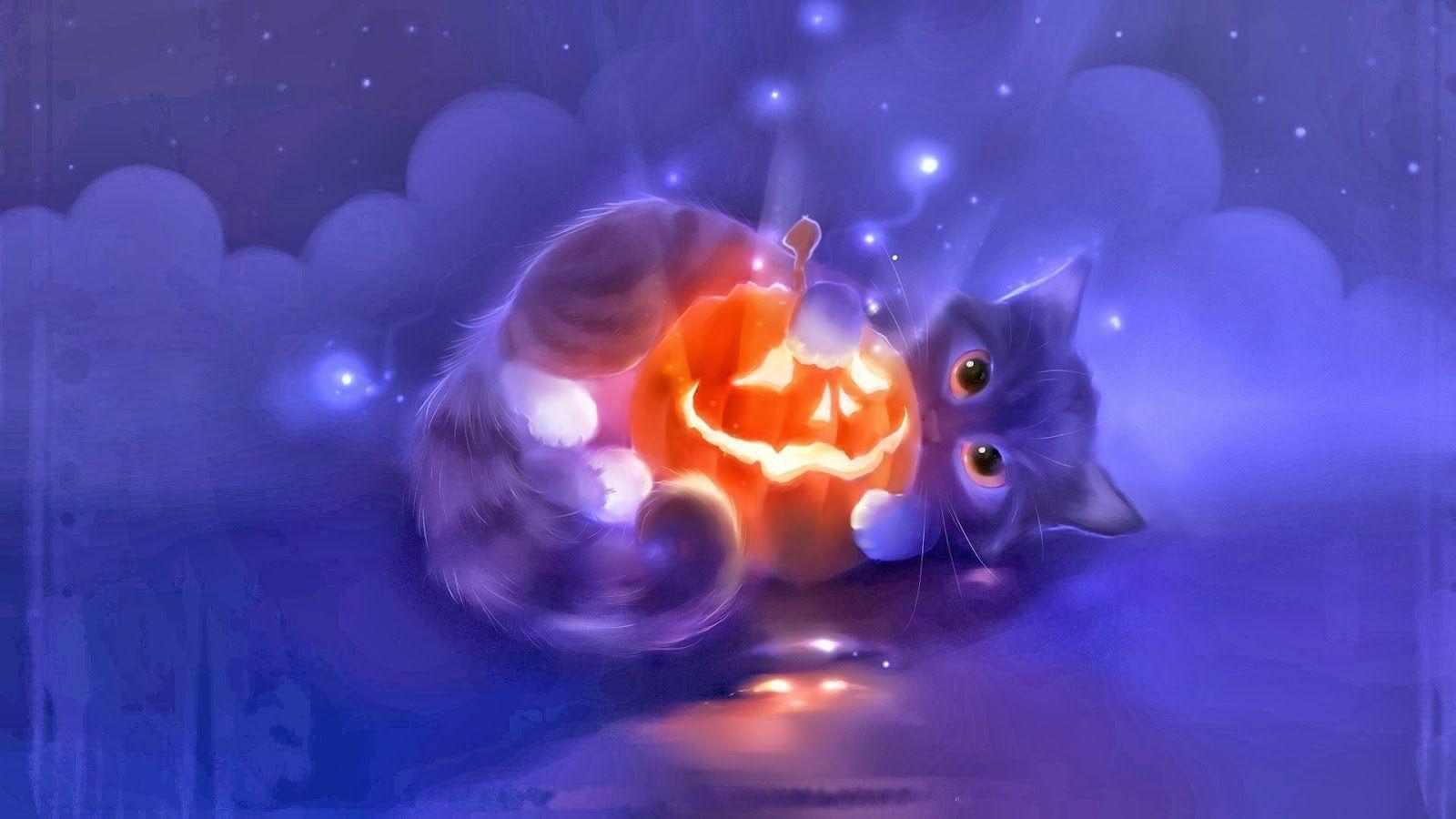 1600x900 Halloween Cat Wallpaper Halloween Cat Wallpaper Spooky Feel