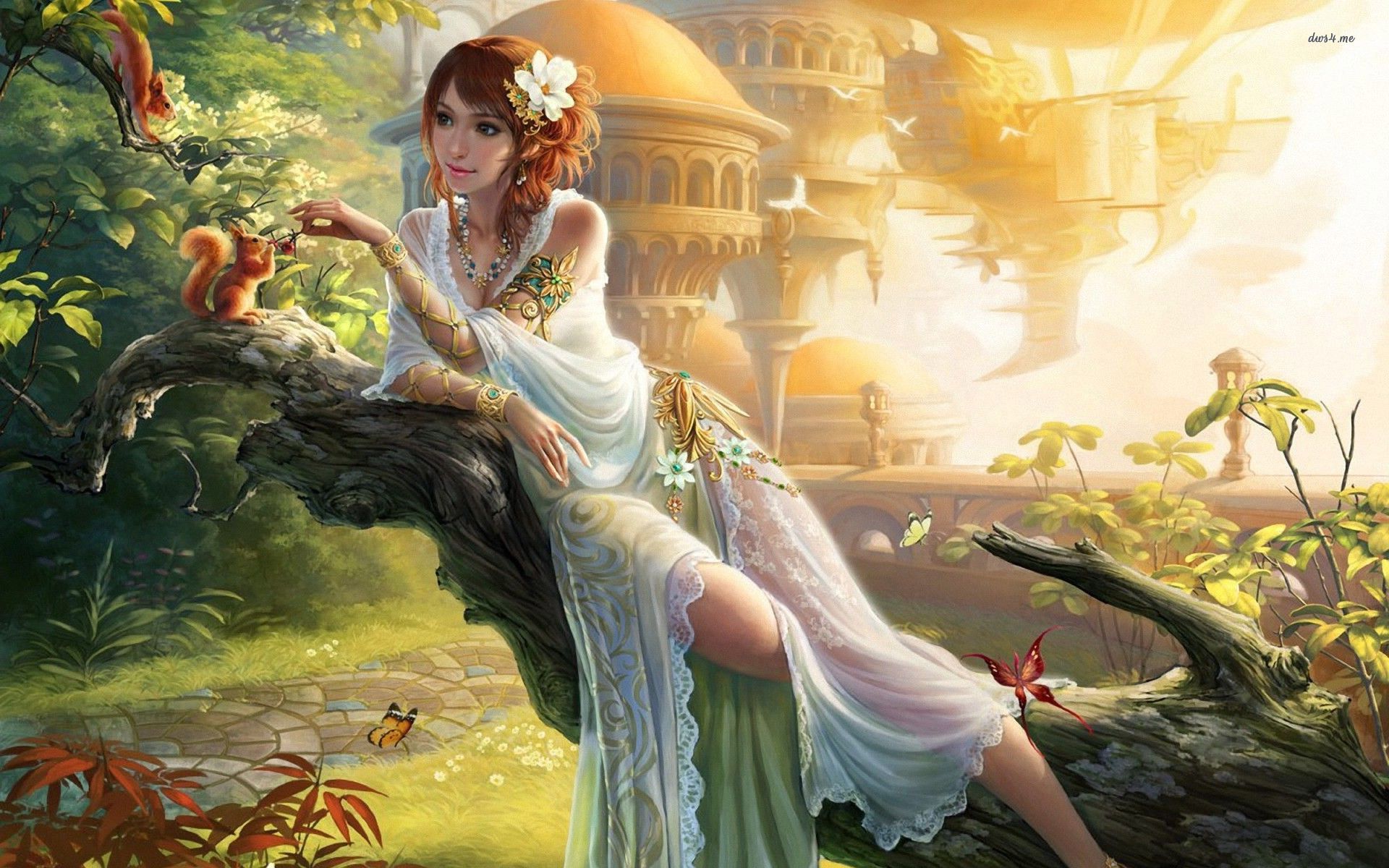 1920x1200 Free Download For 27042 Fairy Sitting On A Tree Trunk 19201200 Fantasy Wallpaper 1920x1200 For Your Desktop Mobile Tablet Explore Spring Fairy Desktop Wallpaper Free Fairy Wallpaper For