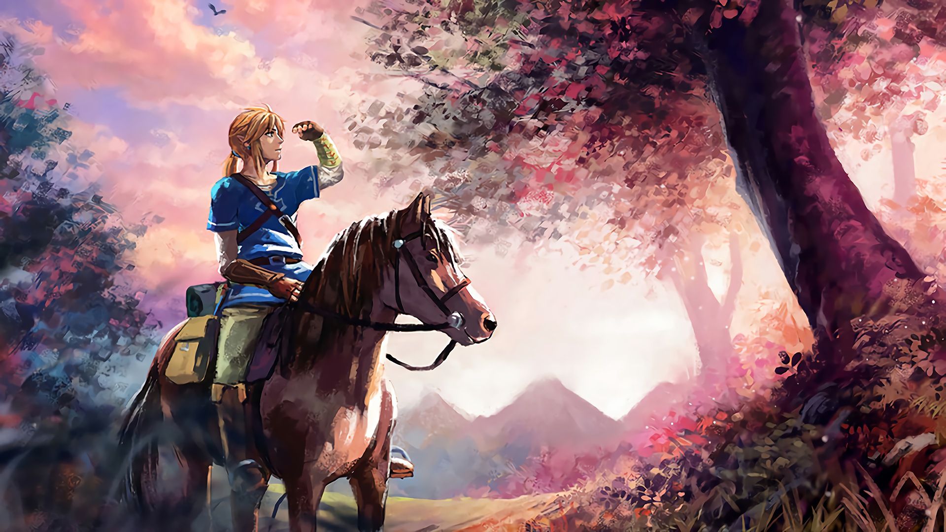 1920x1080 Legend Of Zelda Breath Of The Wild Horse Hd Wallpaper Background Download
