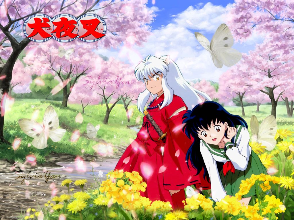 1024x768 Inuyasha Wallpaper Sweet Spring With Kagome