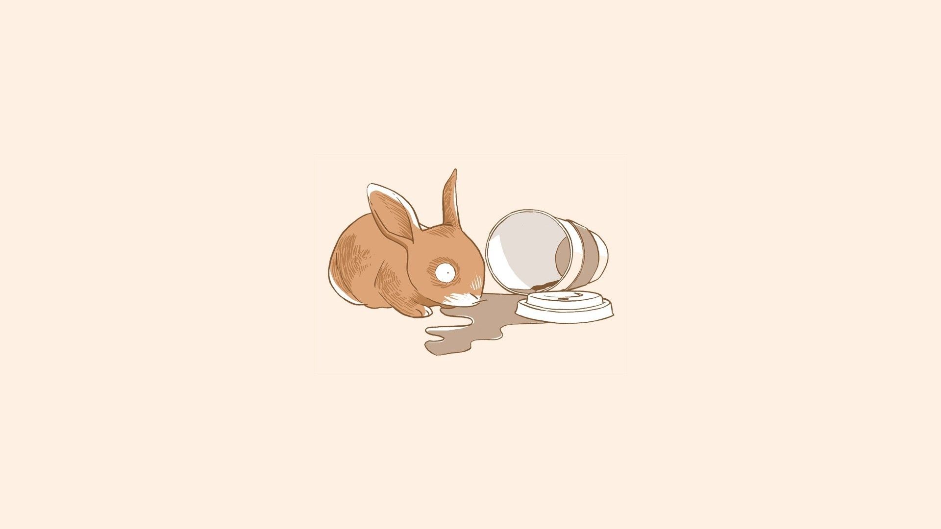 1920x1080 Abstract Bunnies Coffee Simple Simplistic Wallpaper Allwallpaper