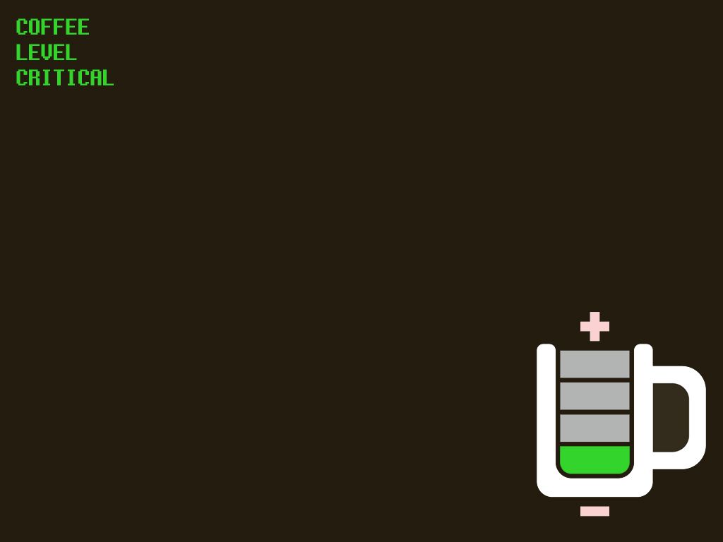 1024x768 Minimalistic Coffee Energy Charger Wallpaper