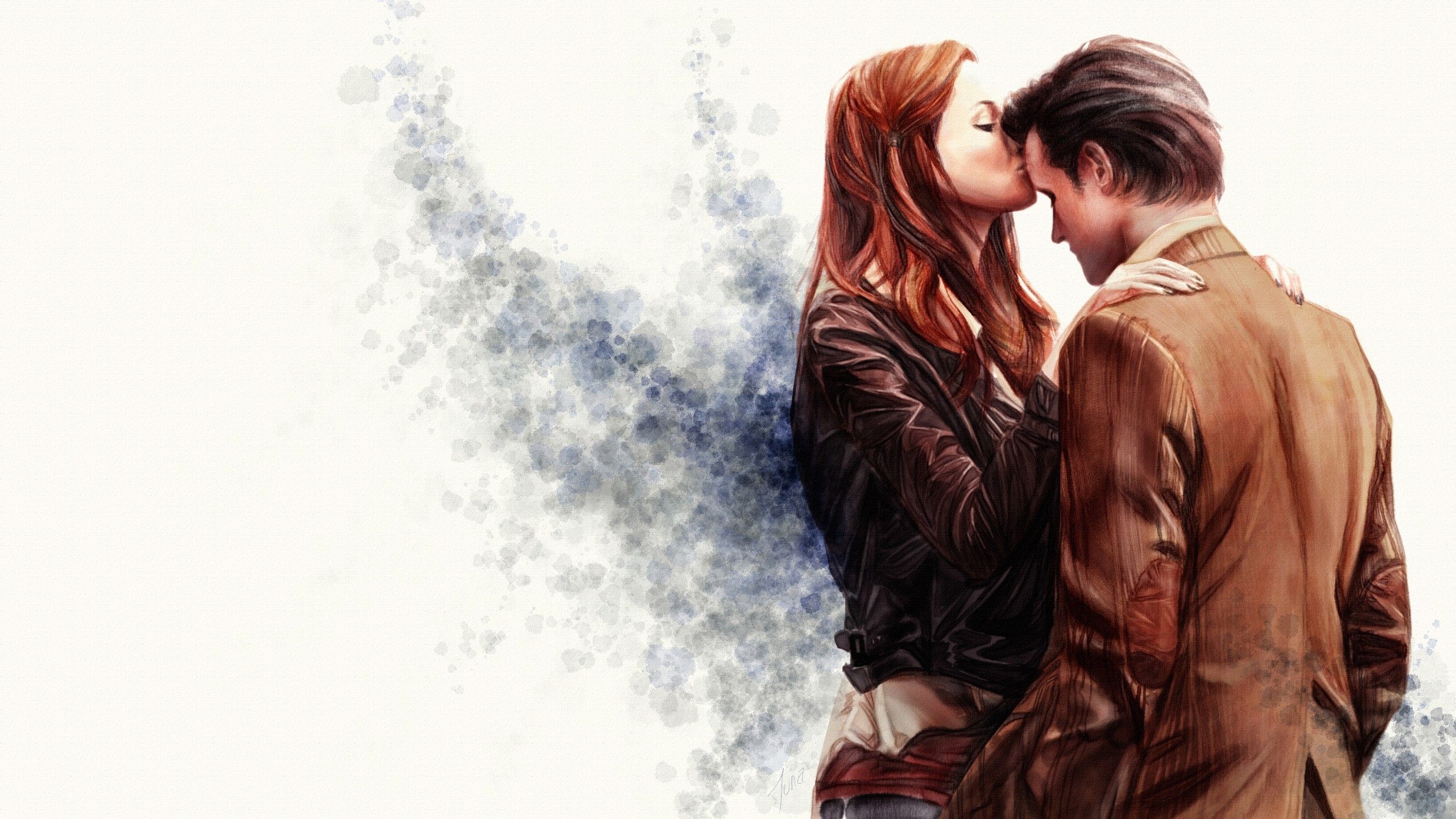 2560x1440 A Kiss On The Forehead Wallpaper And Image Wallpaper Picture Photos