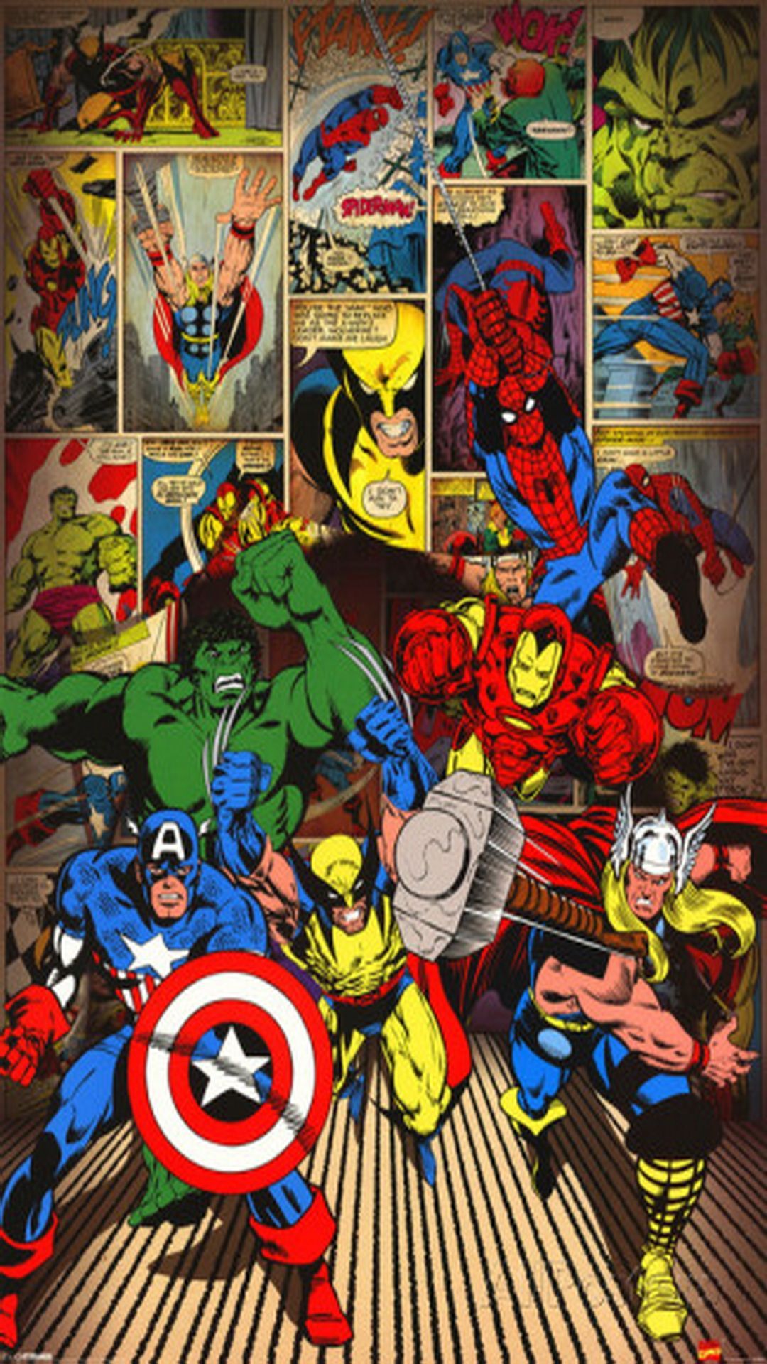 1080x1920 Marvel Here Come The Heroes Iphone 6 Wallpaper Plus Hd Inner Nerd