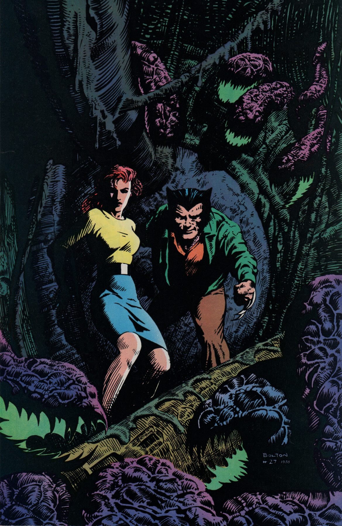 1169x1797 Classic X Men Back Cover By John Bolton Retro Horror Wolverine Marvel Comic Illustration