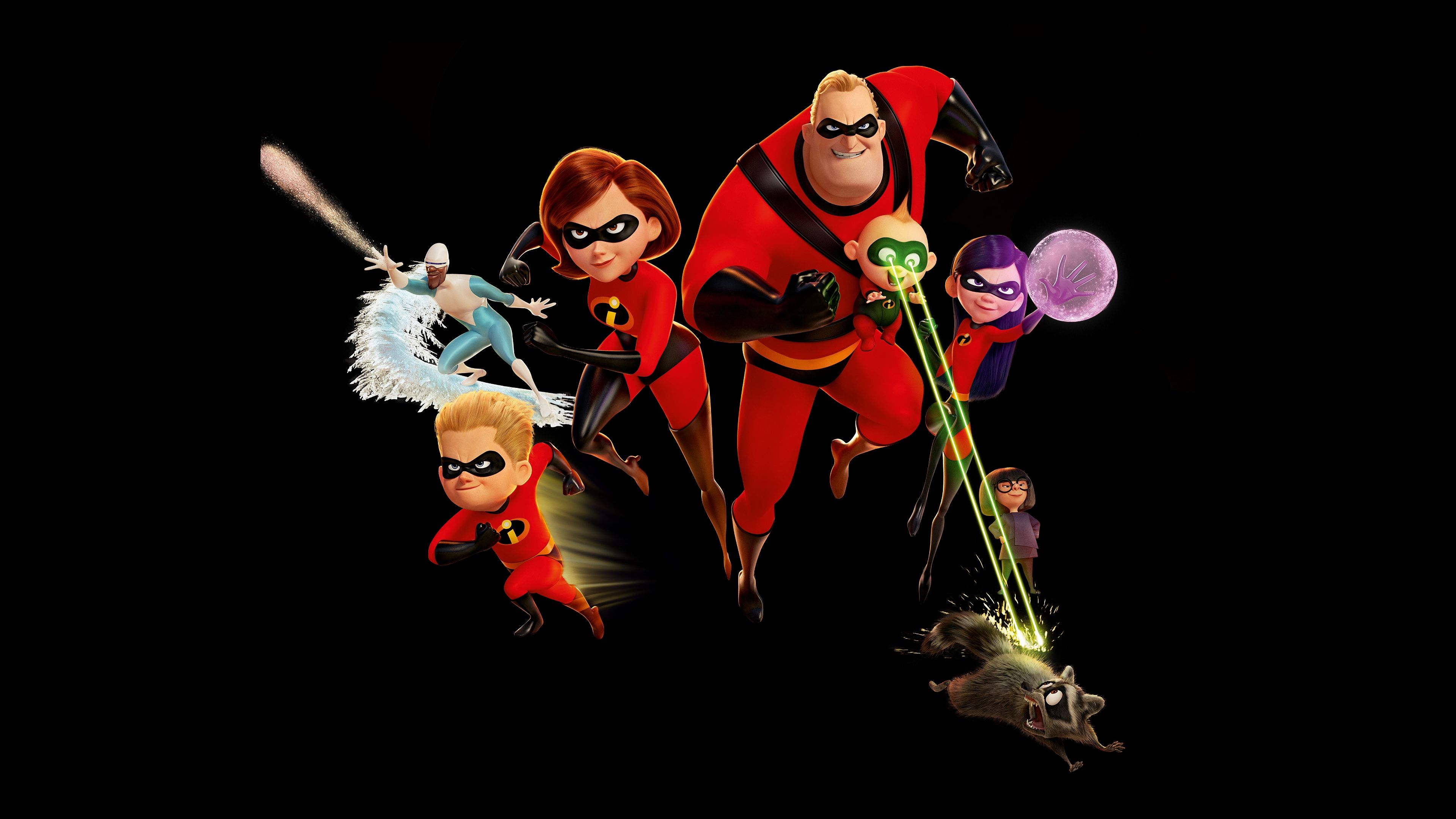3840x2160 The Incredibles 2 Characters Mr Incredible Elastigirl Jack Jack Violet Dash Frozone Edna 4k