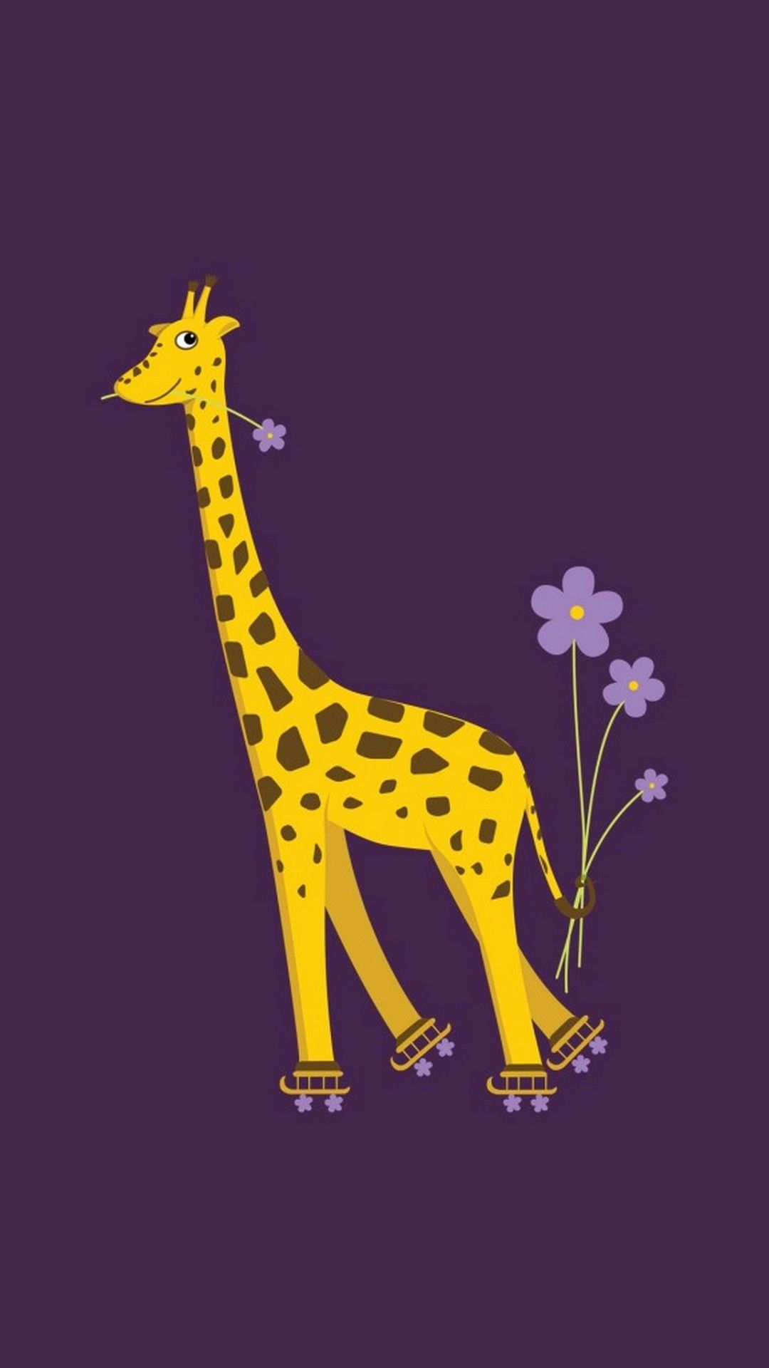 1080x1920 Purple Cute Giraffe Iphone Wallpaper 2022 3d Iphone Wallpaper