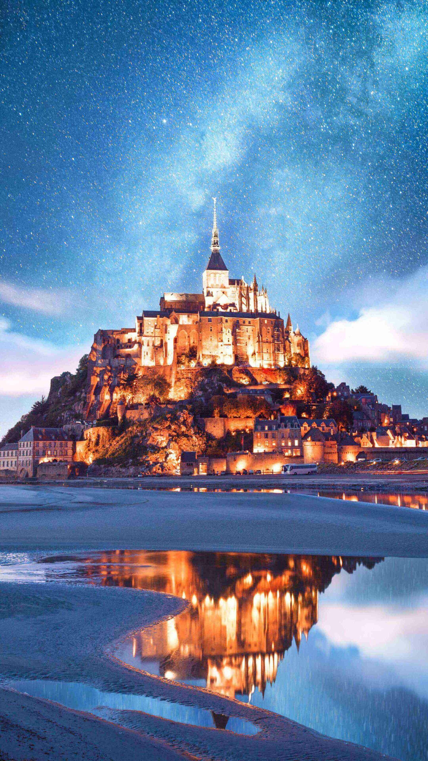 1440x2560 Mont Saint Michel Iphone Wallpaper In 2022 Travel Cool Places To Visit Castle