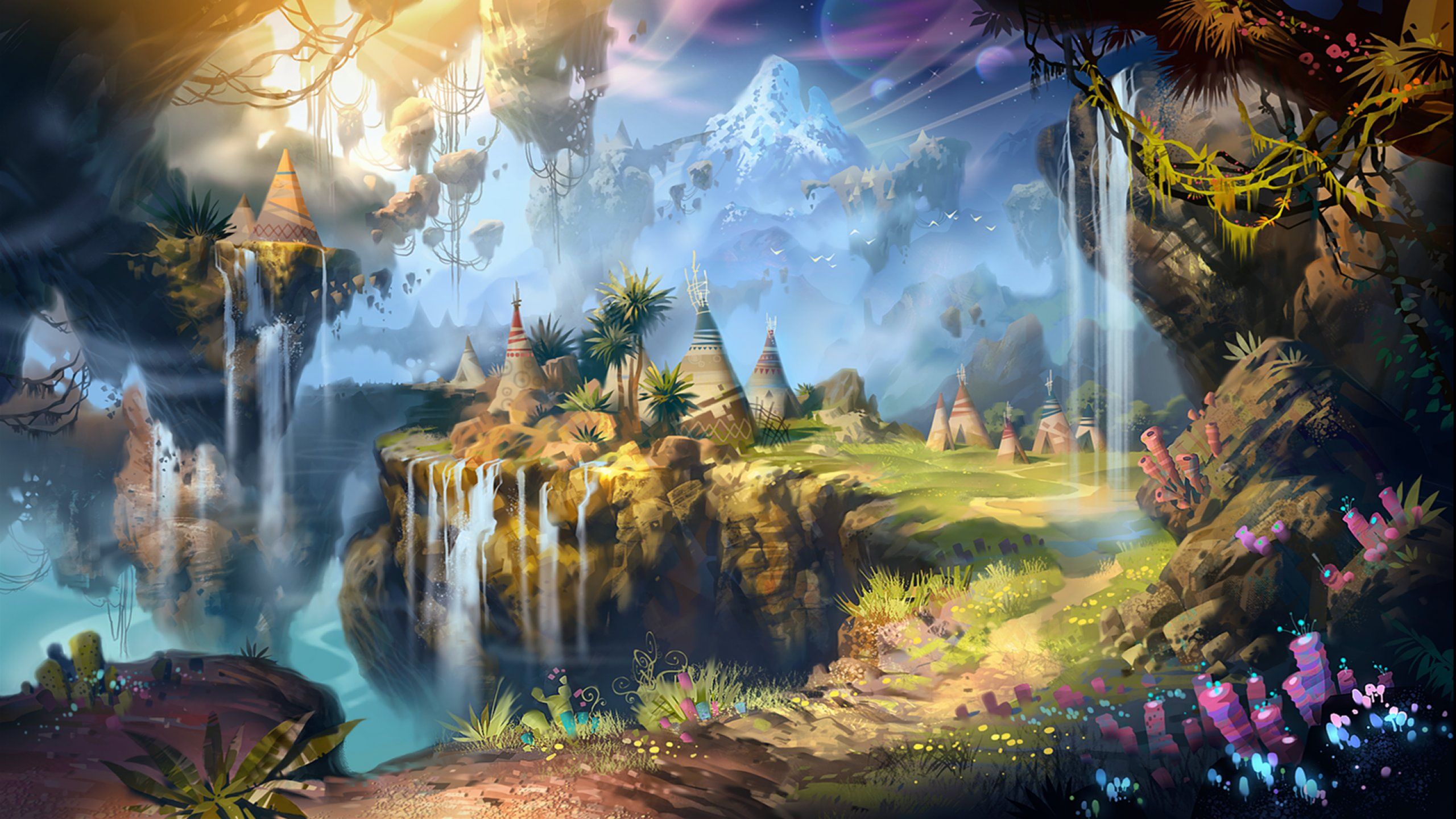 2560x1440 Fantasy Landscape Art Artwork Nature Scenery Wallpaper Hd Desktop And Mobile Background
