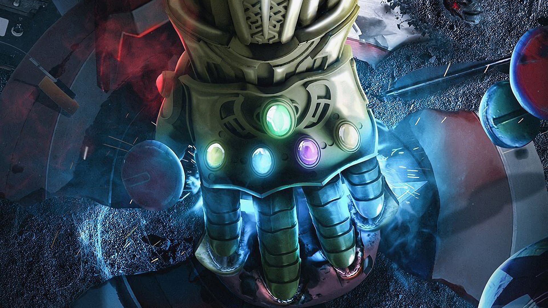 1920x1080 Thanos Infinity Gauntlet Superheroes Desktop Hd Wallpaper