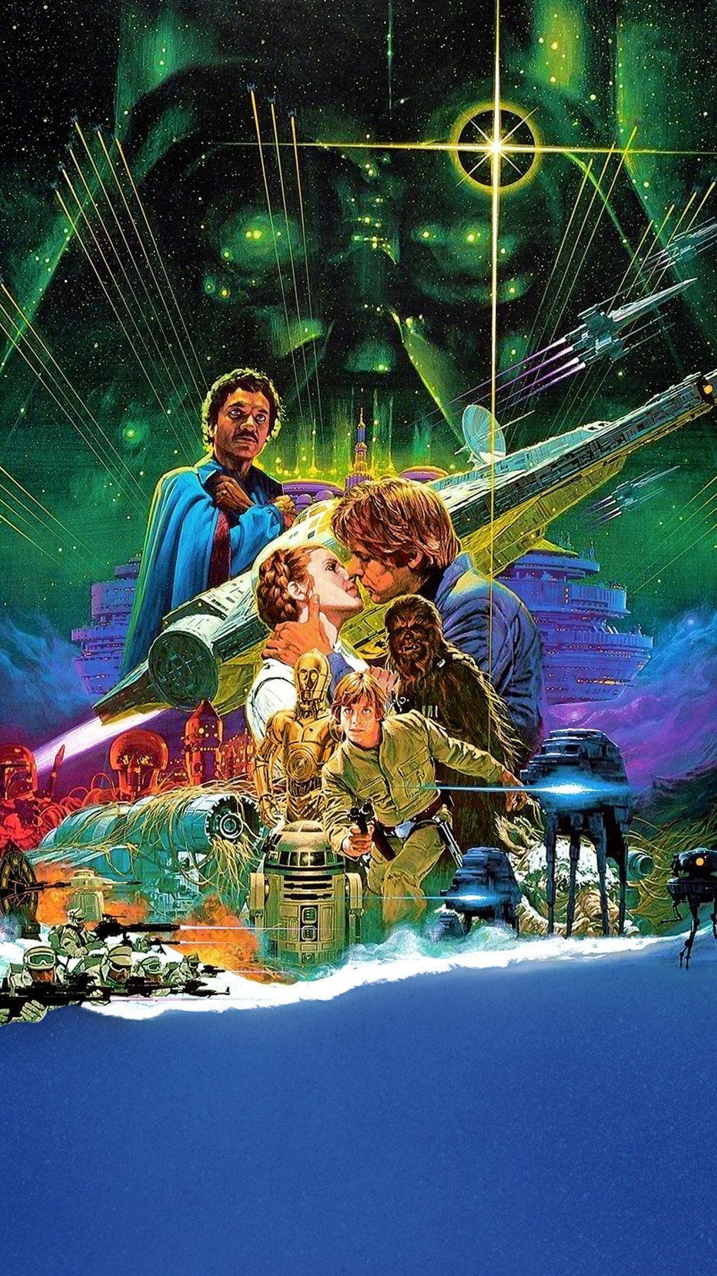 1016x1807 The Empire Strikes Back 1980 Phone Wallpaper Star Wars Art