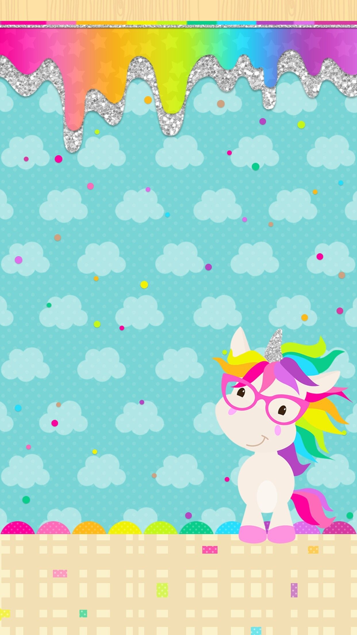 1242x2208 Unicorn Rainbow Wallpaper