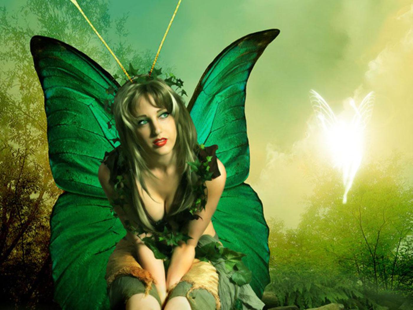 1400x1050 Fairy Picture Download Fairy Wallpaper Green Butterfly Fairy