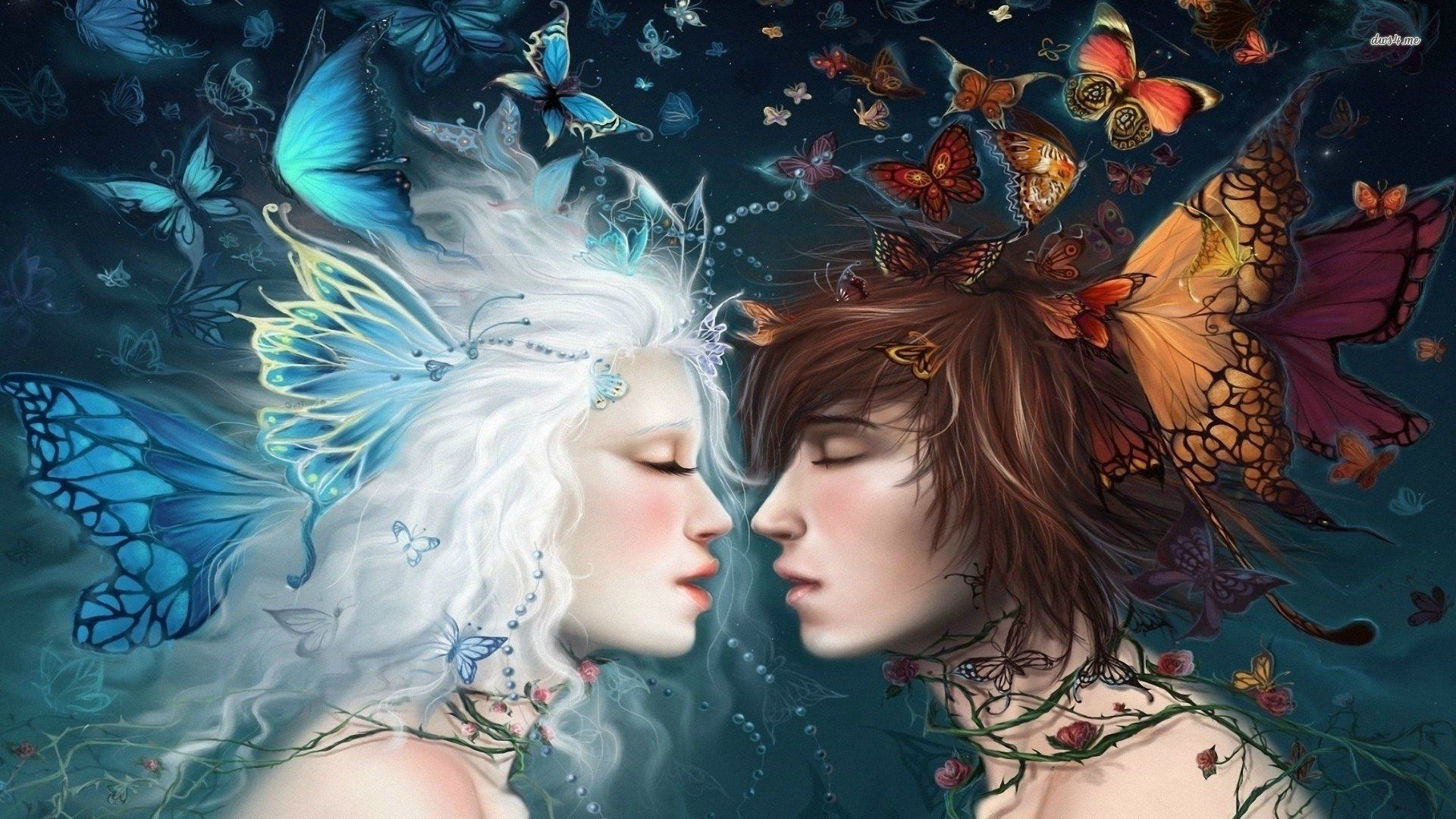 1920x1080 Couple Fairy Woman Butterfly Love Download Hd Couple Fairy Woman
