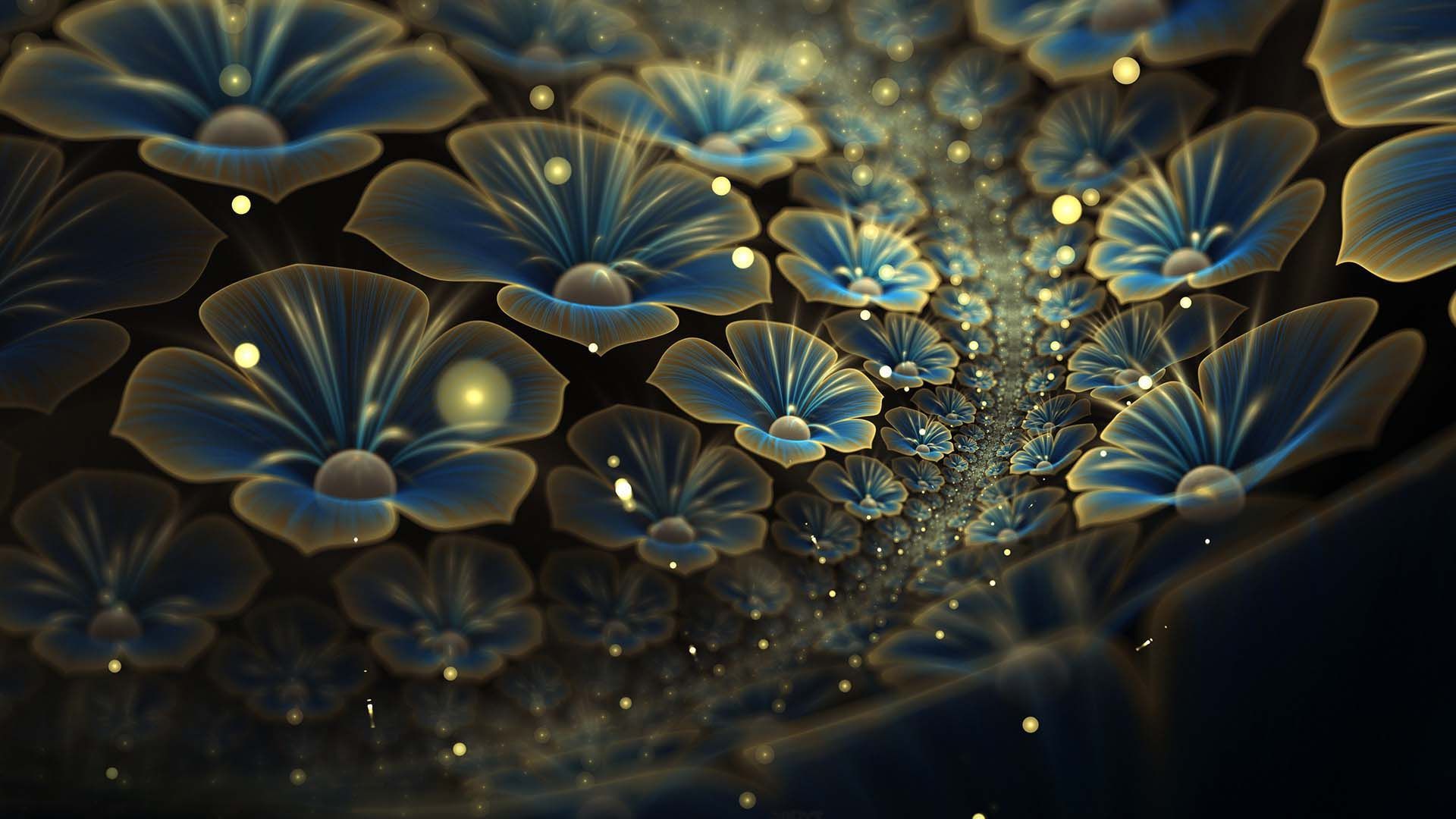 1920x1080 Amazing Glowing Flowers Hd 3d And Abstract Wallpaper For Mobile