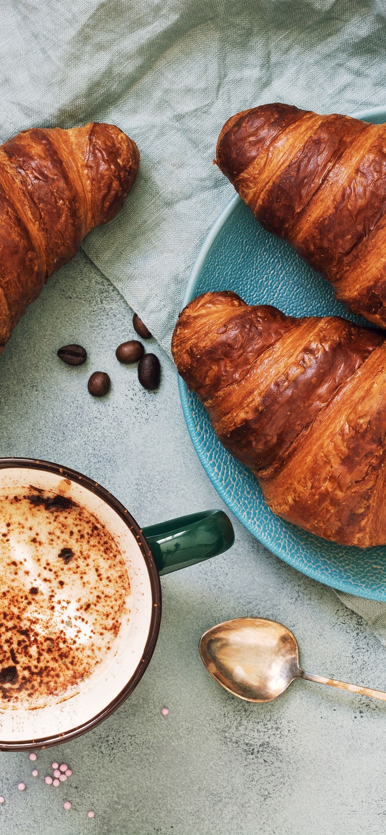 1242x2688 Breakfast Croissants Some Bread Coffee 1242x2688 Iphone 11 Pro Xs Max Wallpaper Background Picture Image