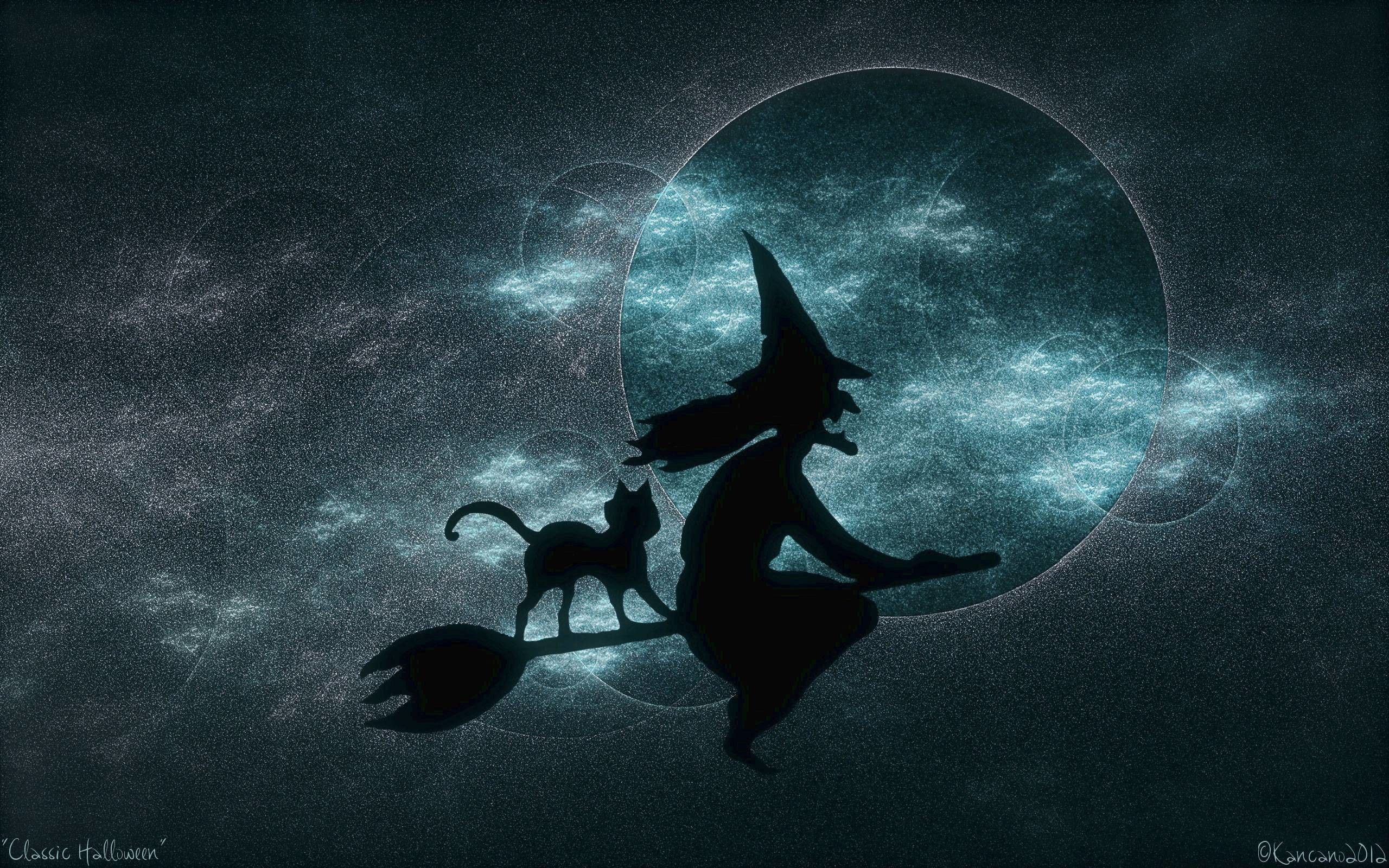 2560x1600 Halloween Witch Wallpaper