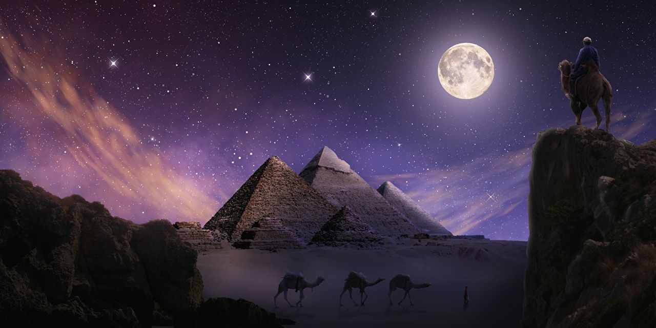 1280x640 X Egypt Night Download Wallpaper